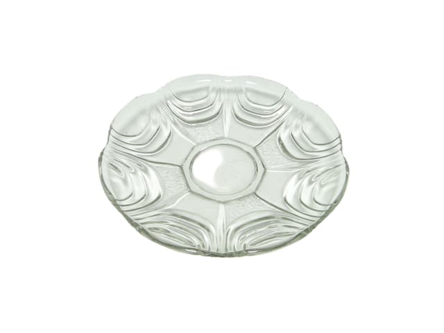 Platter, Modernism, transparent glass, Huta Hortensja, Poland, 1950s. - DIMENSION