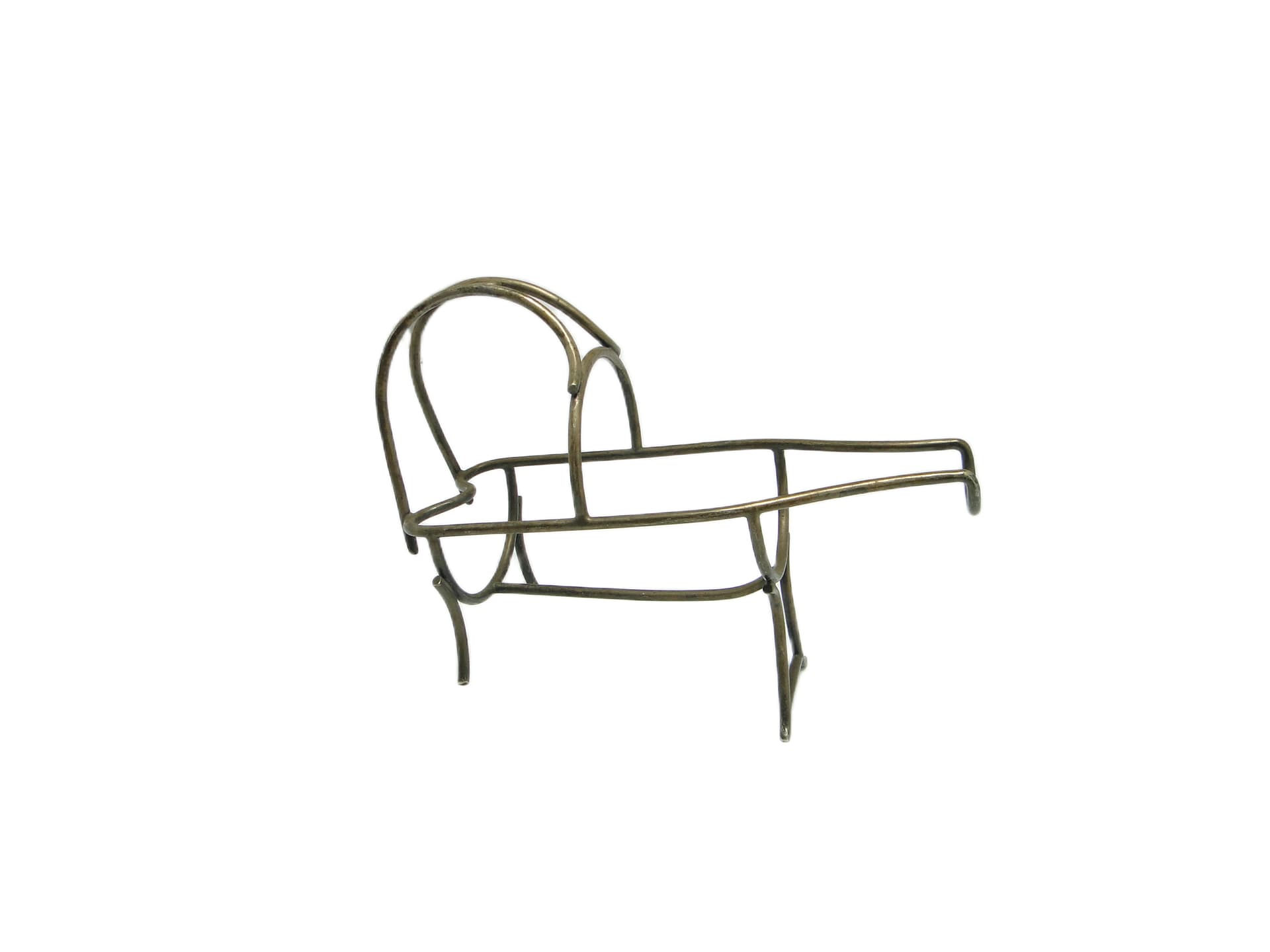 Art Deco Champagne Bottle Holder, silver-plated brass, Belgium, 1930s. - 96648