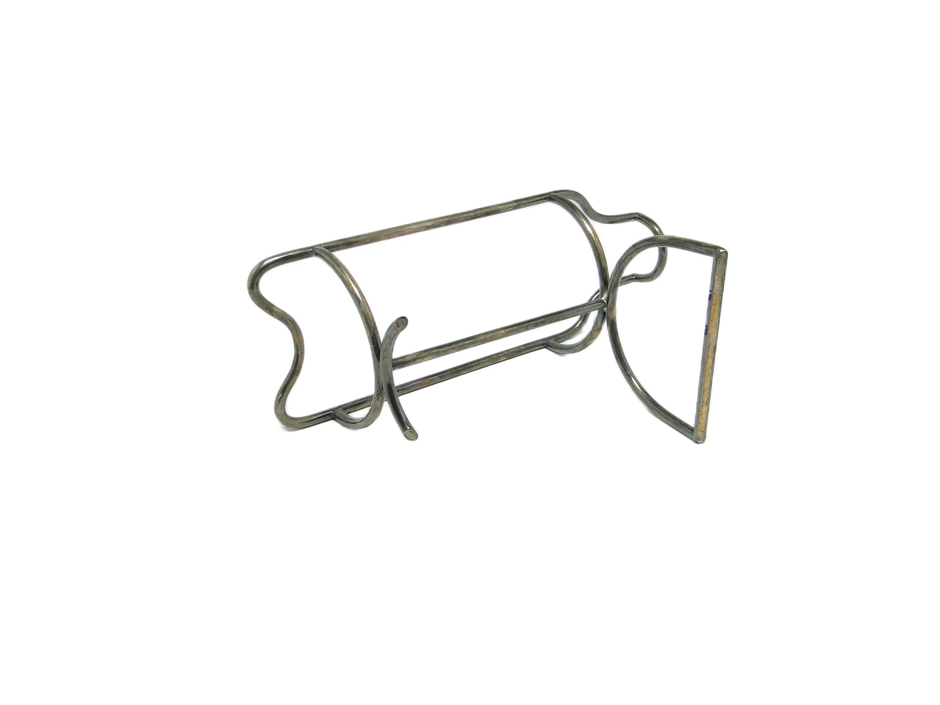 Modernist champagne bottle holder, silver-plated brass, Belgium, 1930s. - 96659