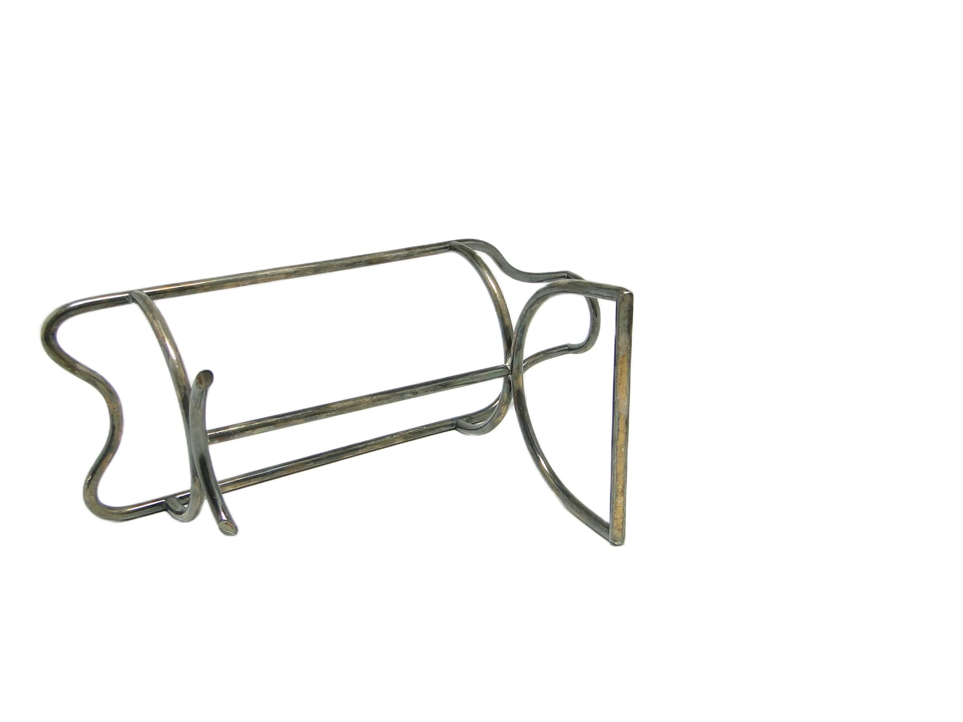 Modernist champagne bottle holder, silver-plated brass, Belgium, 1930s. - 96661