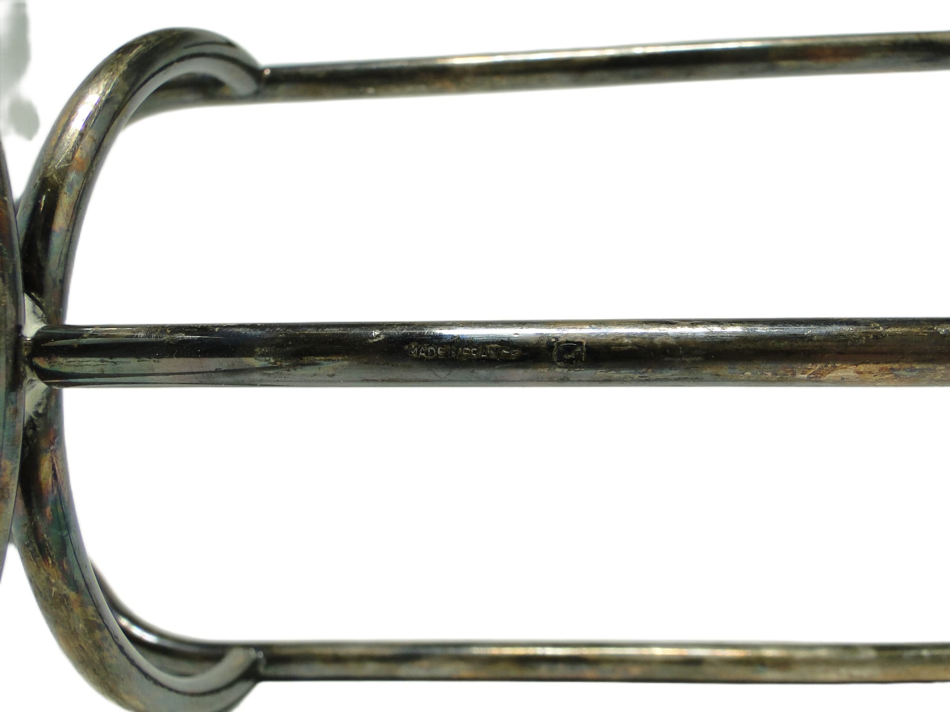 Modernist champagne bottle holder, silver-plated brass, Belgium, 1930s. - 96664