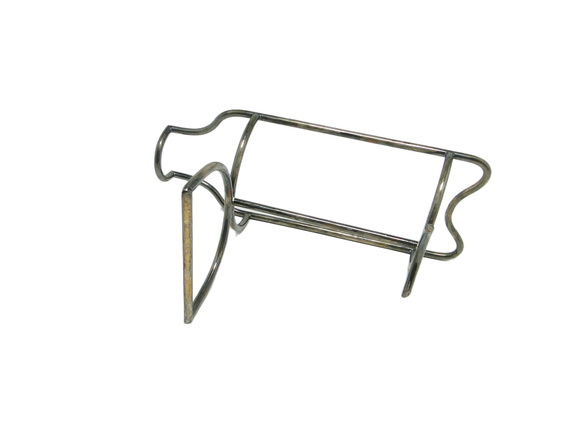 Modernist champagne bottle holder, silver-plated brass, Belgium, 1930s. - 96663