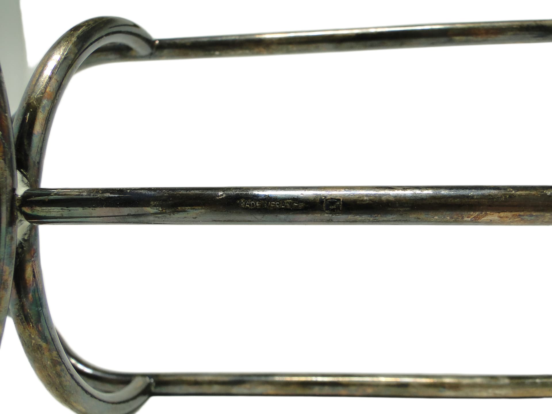 Modernist champagne bottle holder, silver-plated brass, Belgium, 1930s. - 96665