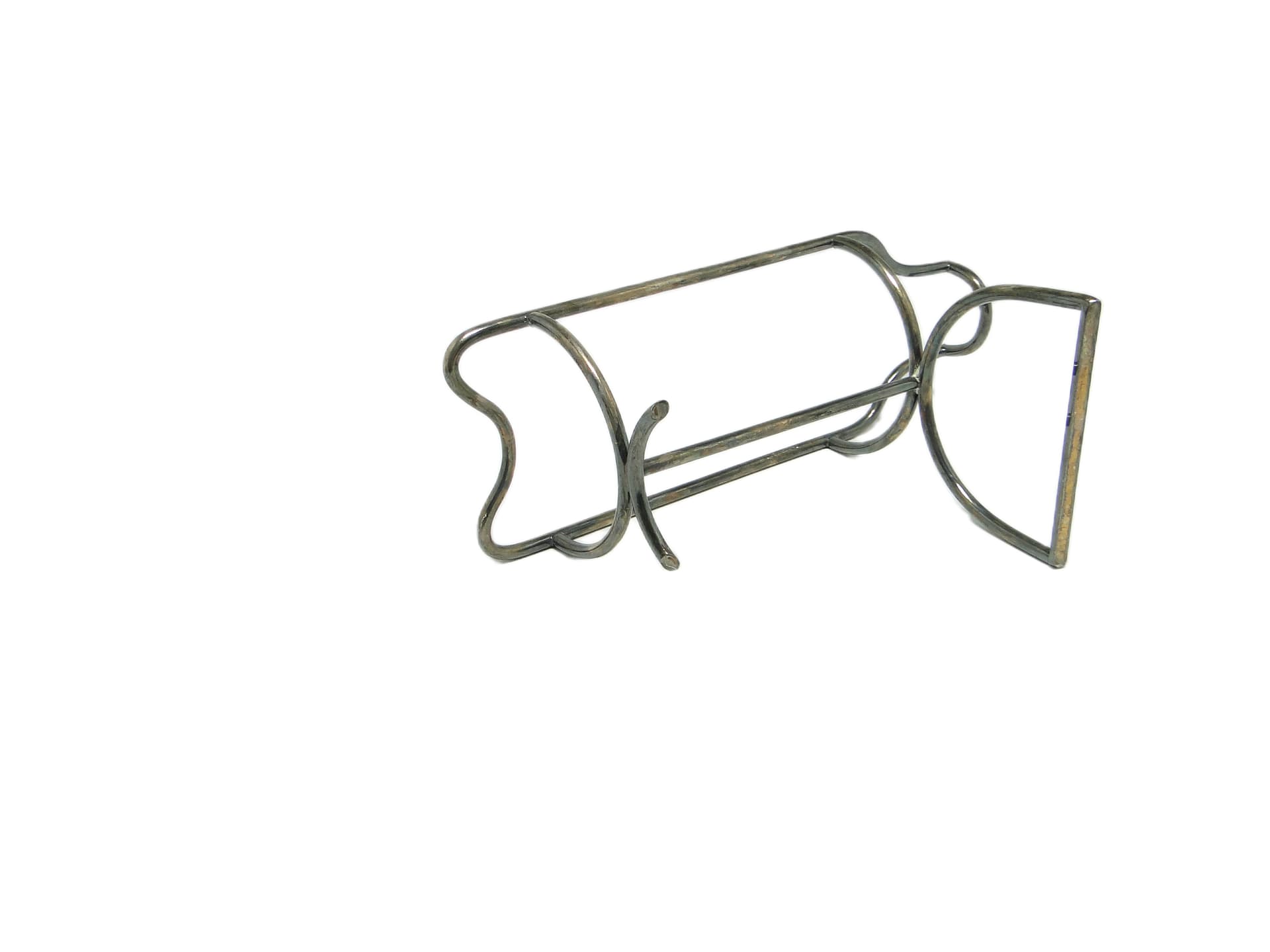 Modernist champagne bottle holder, silver-plated brass, Belgium, 1930s. - 96660