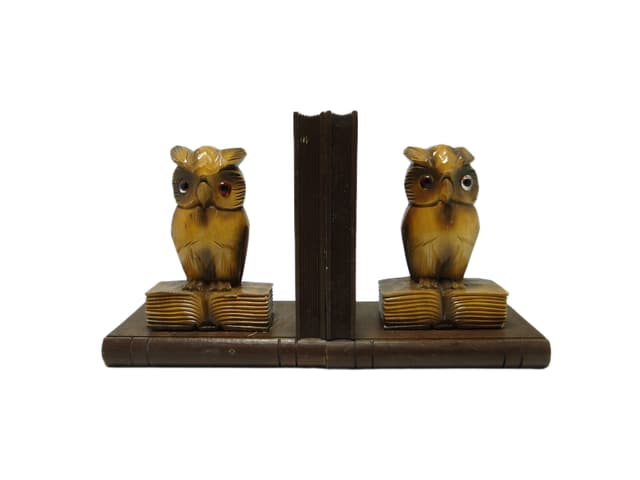 Para podpórek do książek, mid-century modern, buk, Czechosłowacja, lata 50. - WYMIARY