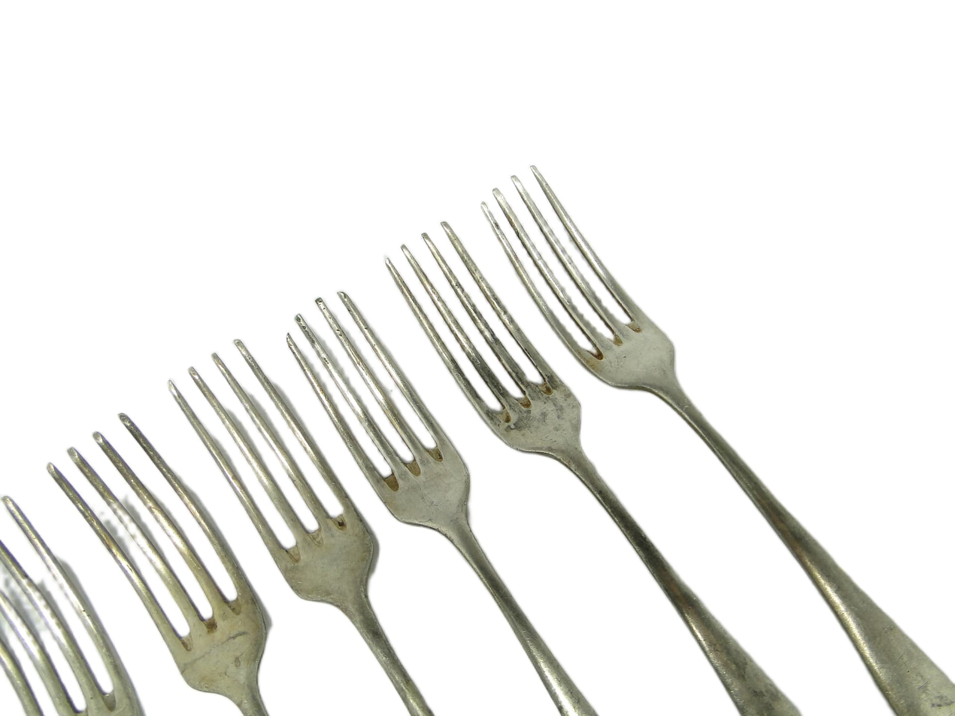 Fork set, Minimalism, silver-plated brass, Bracia Henneberg, Poland, 1930s. - 96719