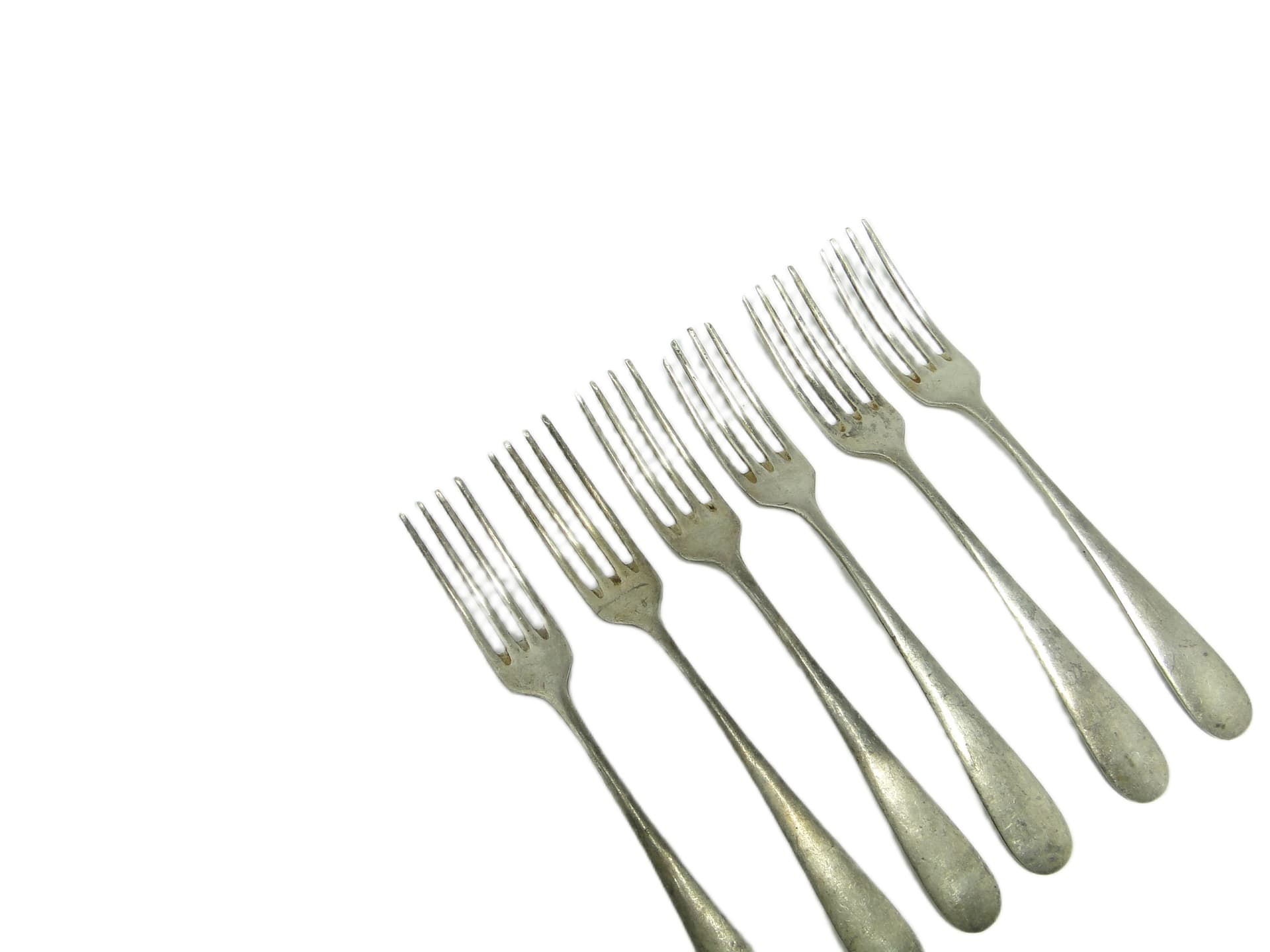 Fork set, Minimalism, silver-plated brass, Bracia Henneberg, Poland, 1930s. - 96717