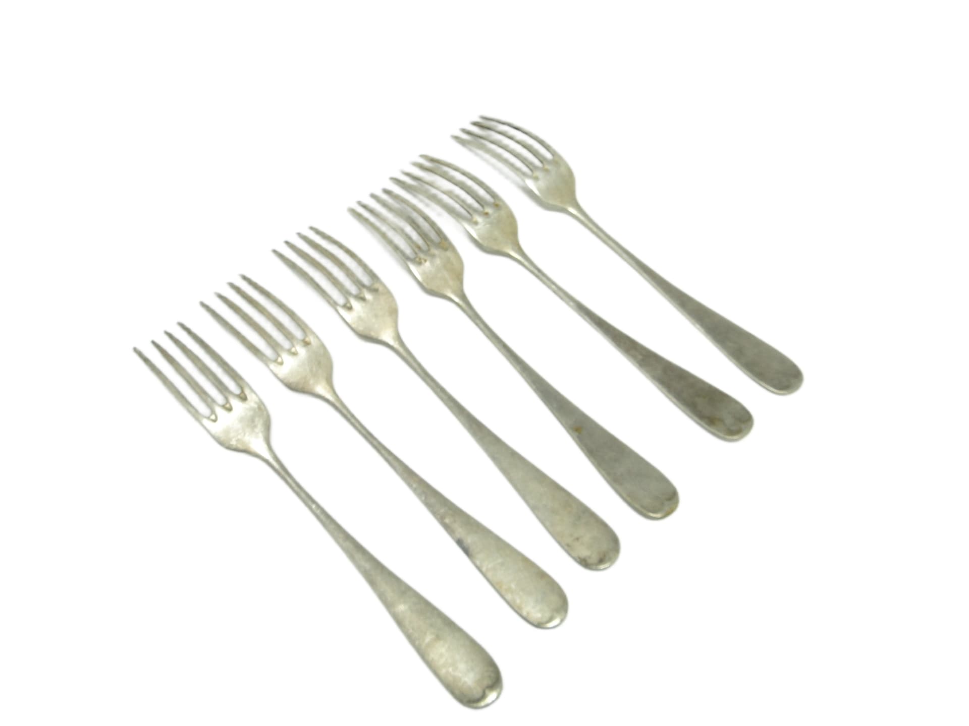 Fork set, Minimalism, silver-plated brass, Bracia Henneberg, Poland, 1930s. - 96723
