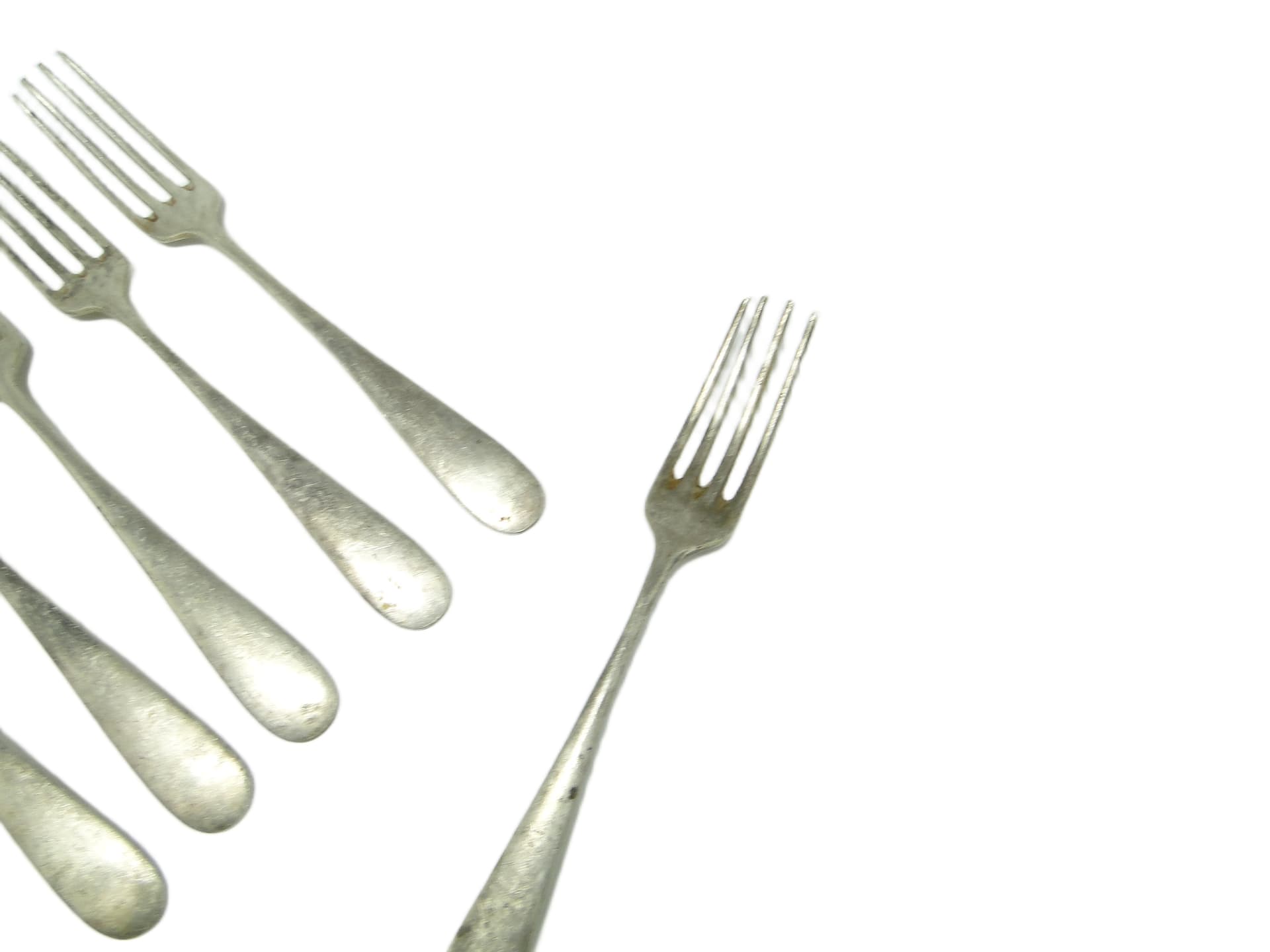 Fork set, Minimalism, silver-plated brass, Bracia Henneberg, Poland, 1930s. - 96720