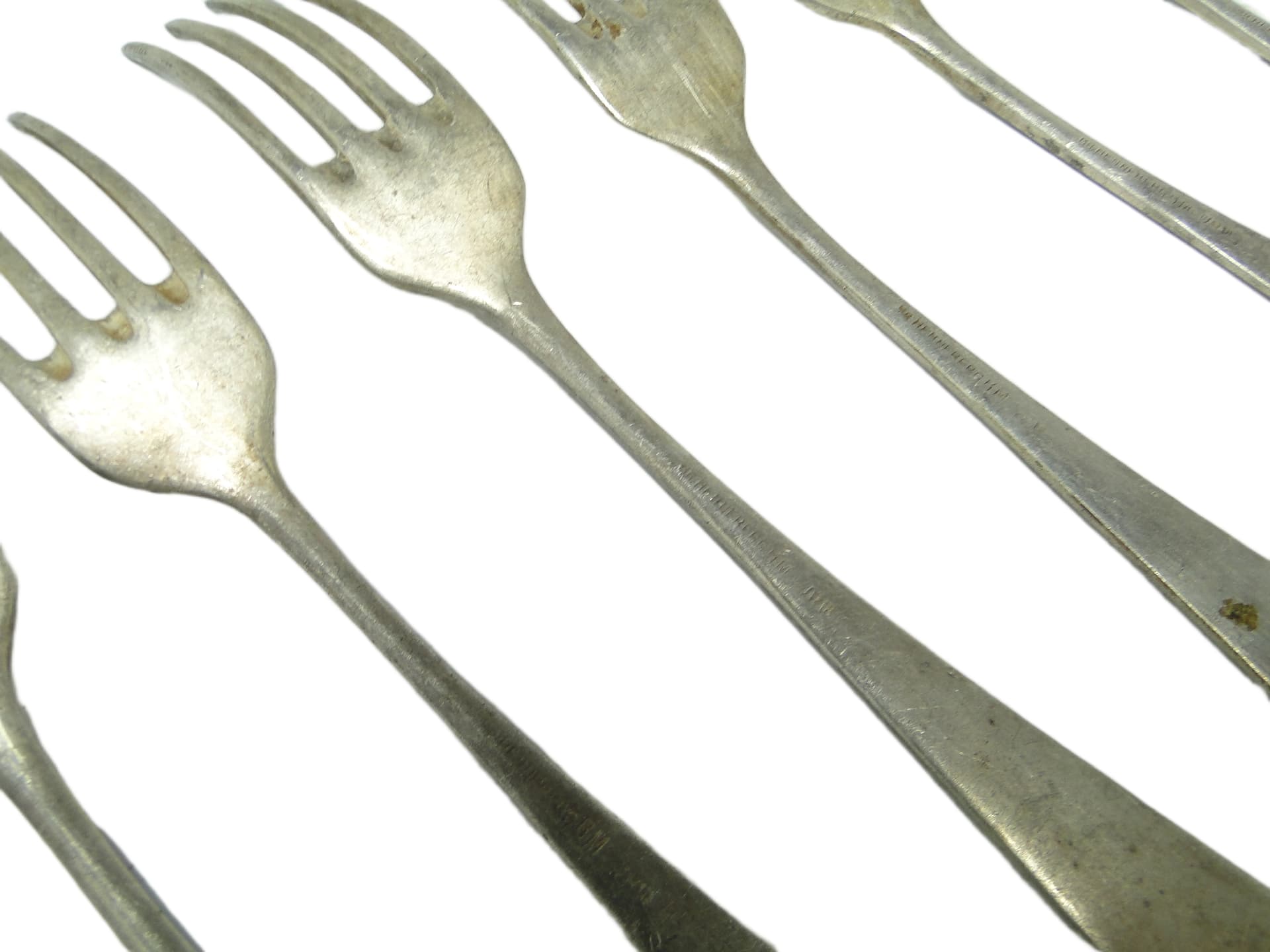 Fork set, Minimalism, silver-plated brass, Bracia Henneberg, Poland, 1930s. - 96724
