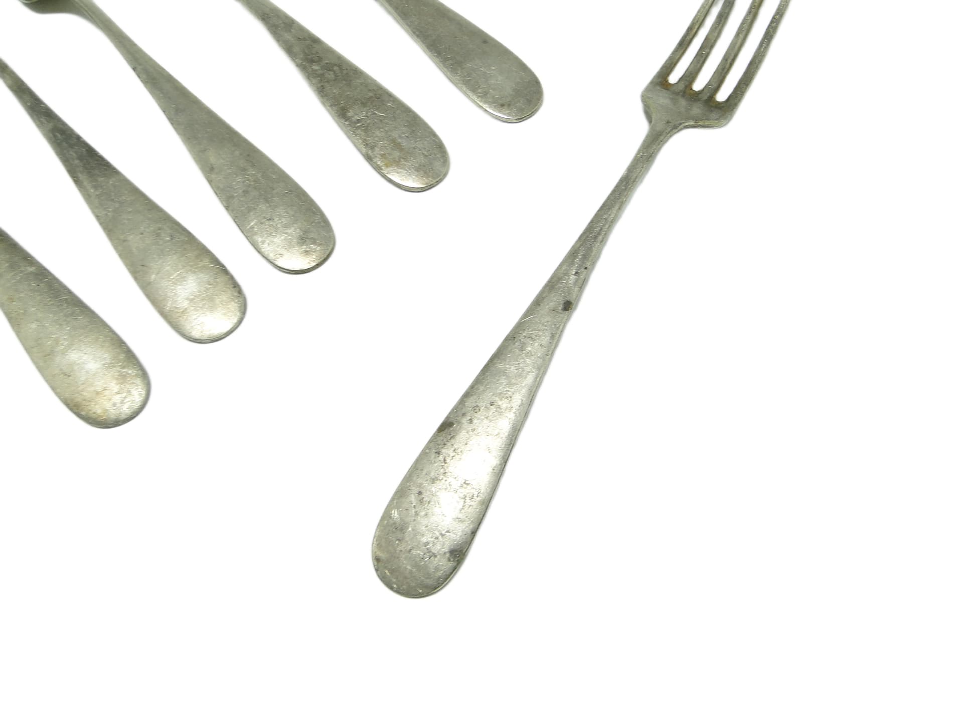 Fork set, Minimalism, silver-plated brass, Bracia Henneberg, Poland, 1930s. - 96722