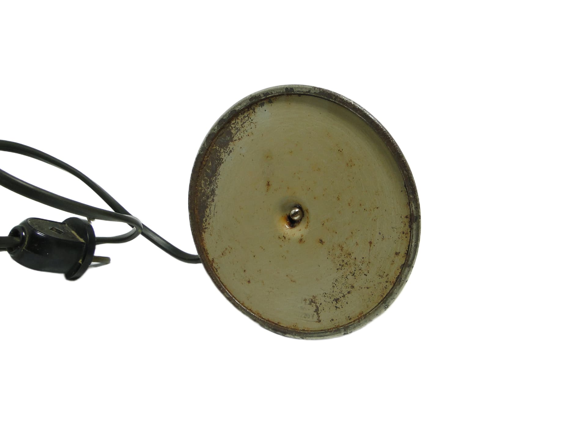 Lampa stołowa Grzybek, metal srebrny, bakelit czarny, Polska, lata 50. - 96736