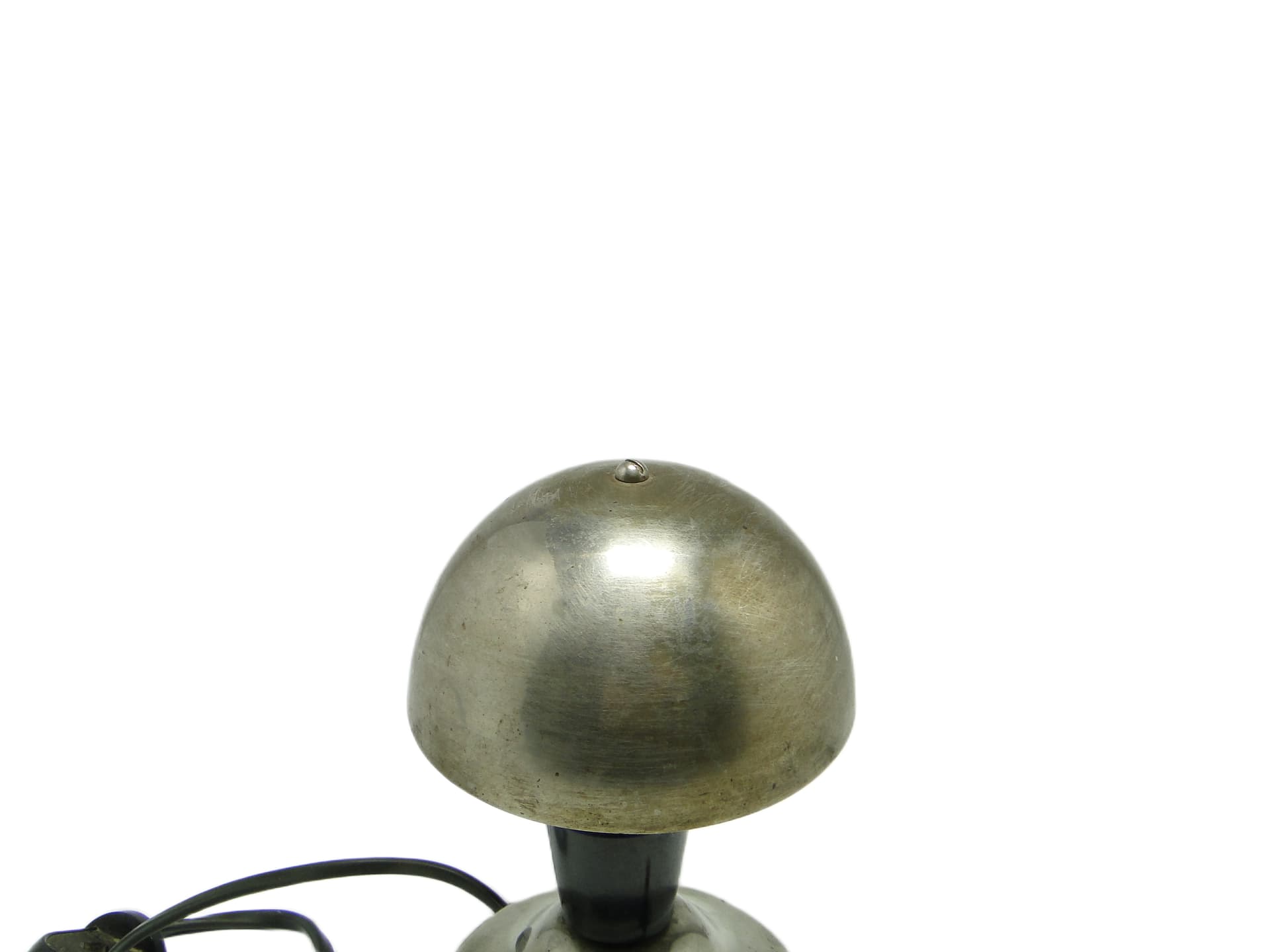 Lampa stołowa Grzybek, metal srebrny, bakelit czarny, Polska, lata 50. - 96734