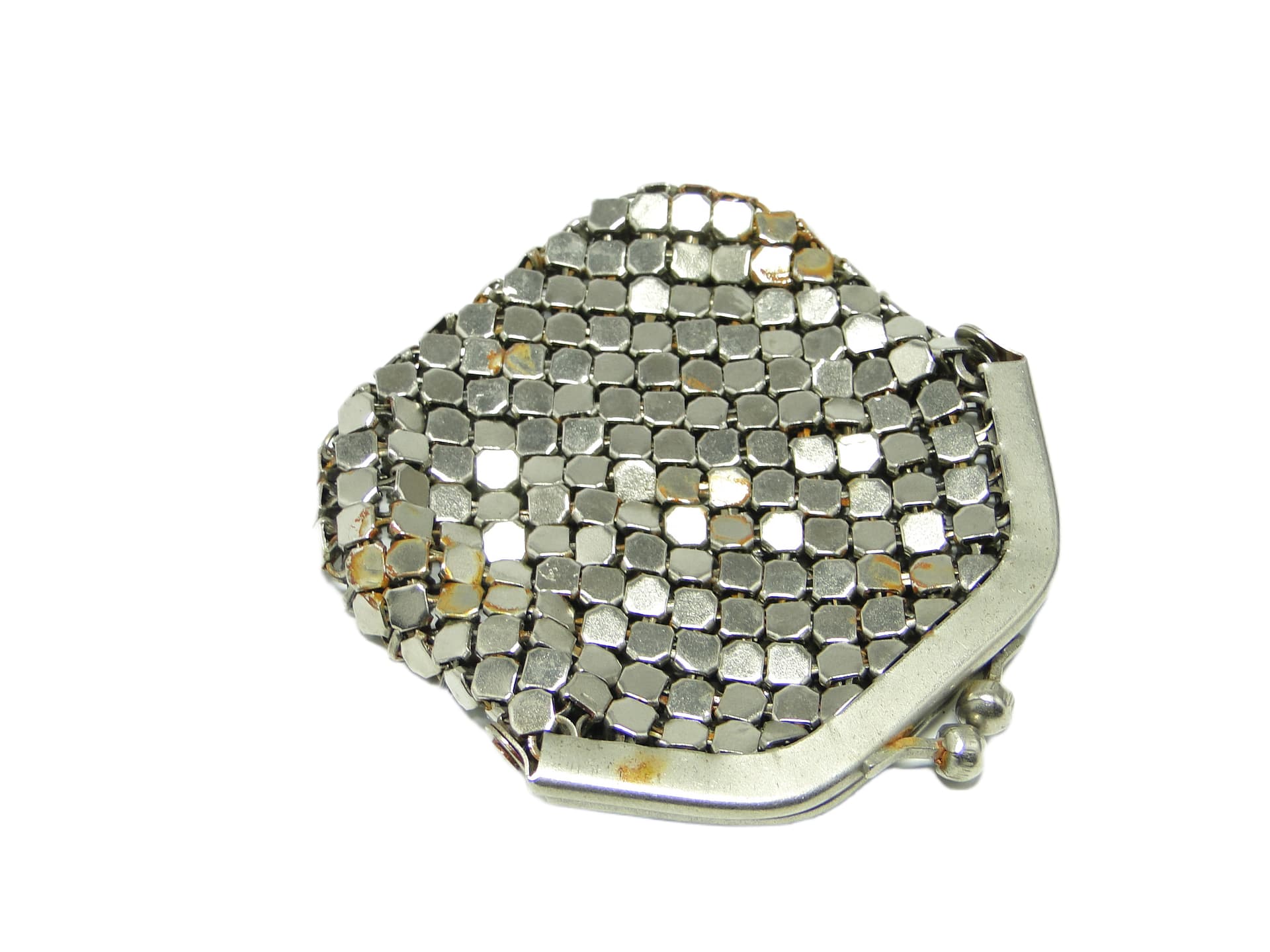 Art Deco coin purse, silver-plated brass, Poland, 1950s. - 96816