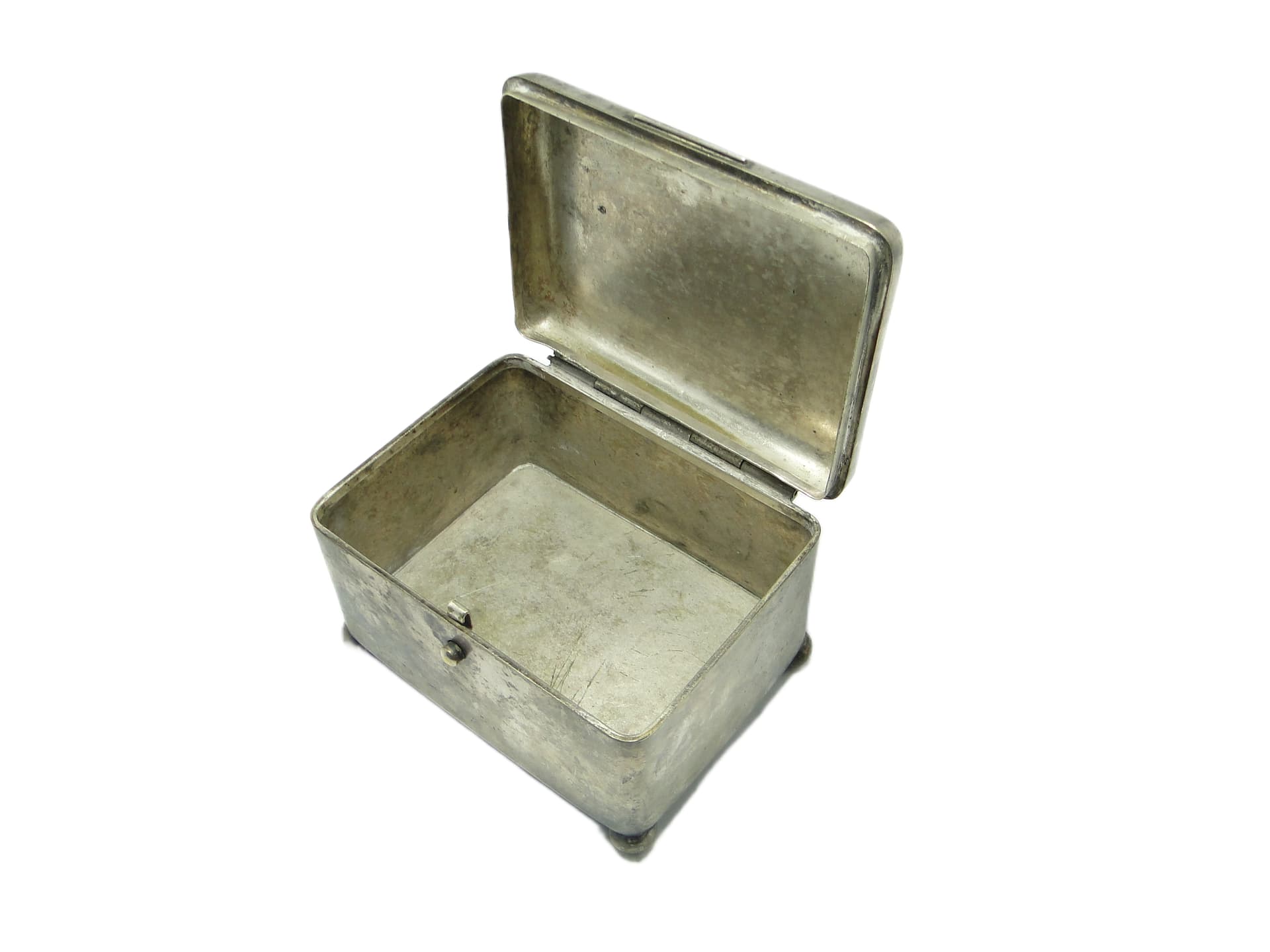 Cukiernica Art déco, mosiądz srebrzony, Norblin, Polska, lata 20. - 96929