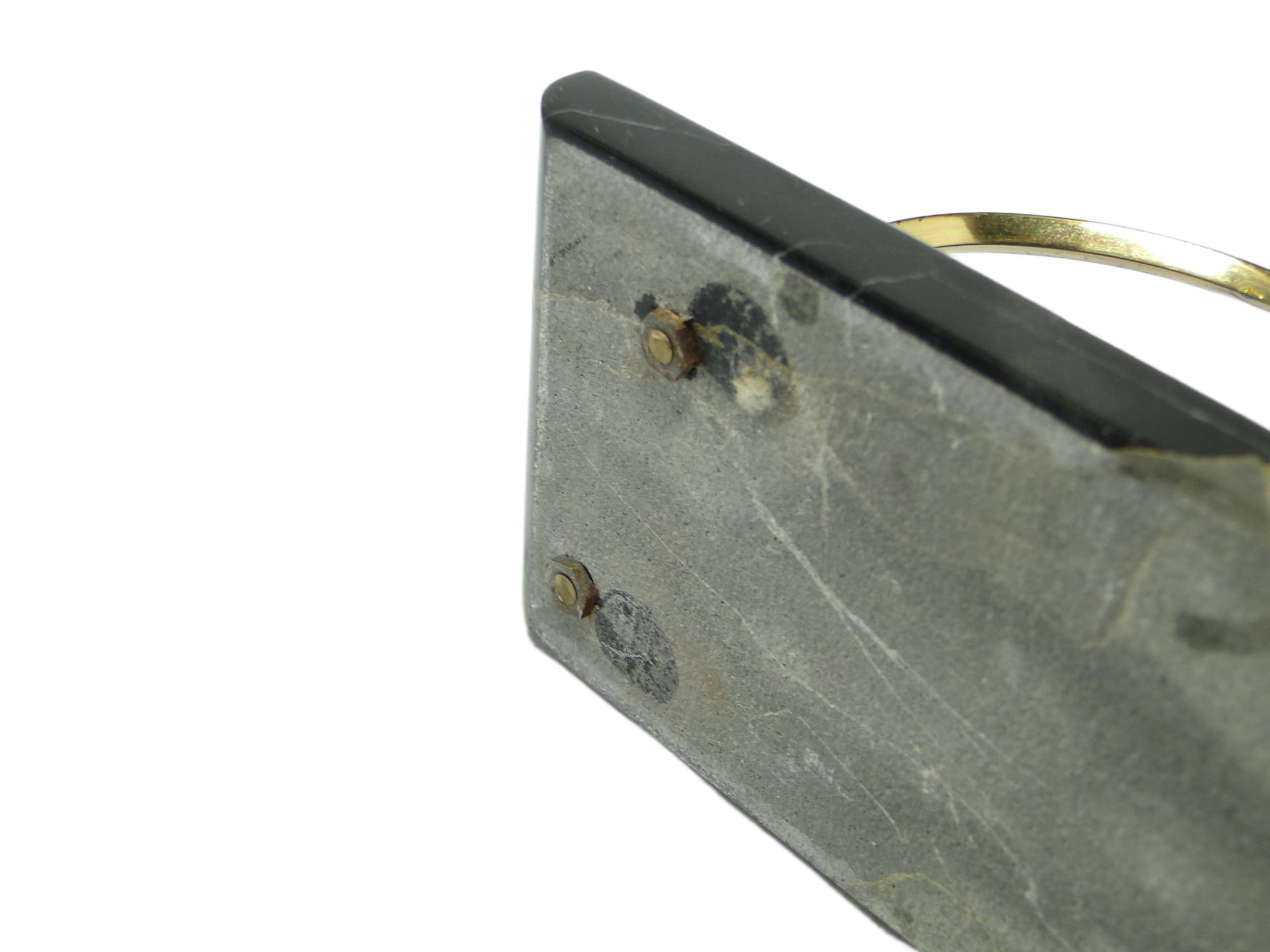 Listownik Art Deco, marmur czarny, mosiądz chromowany, Niemcy, lata 30. - 96979