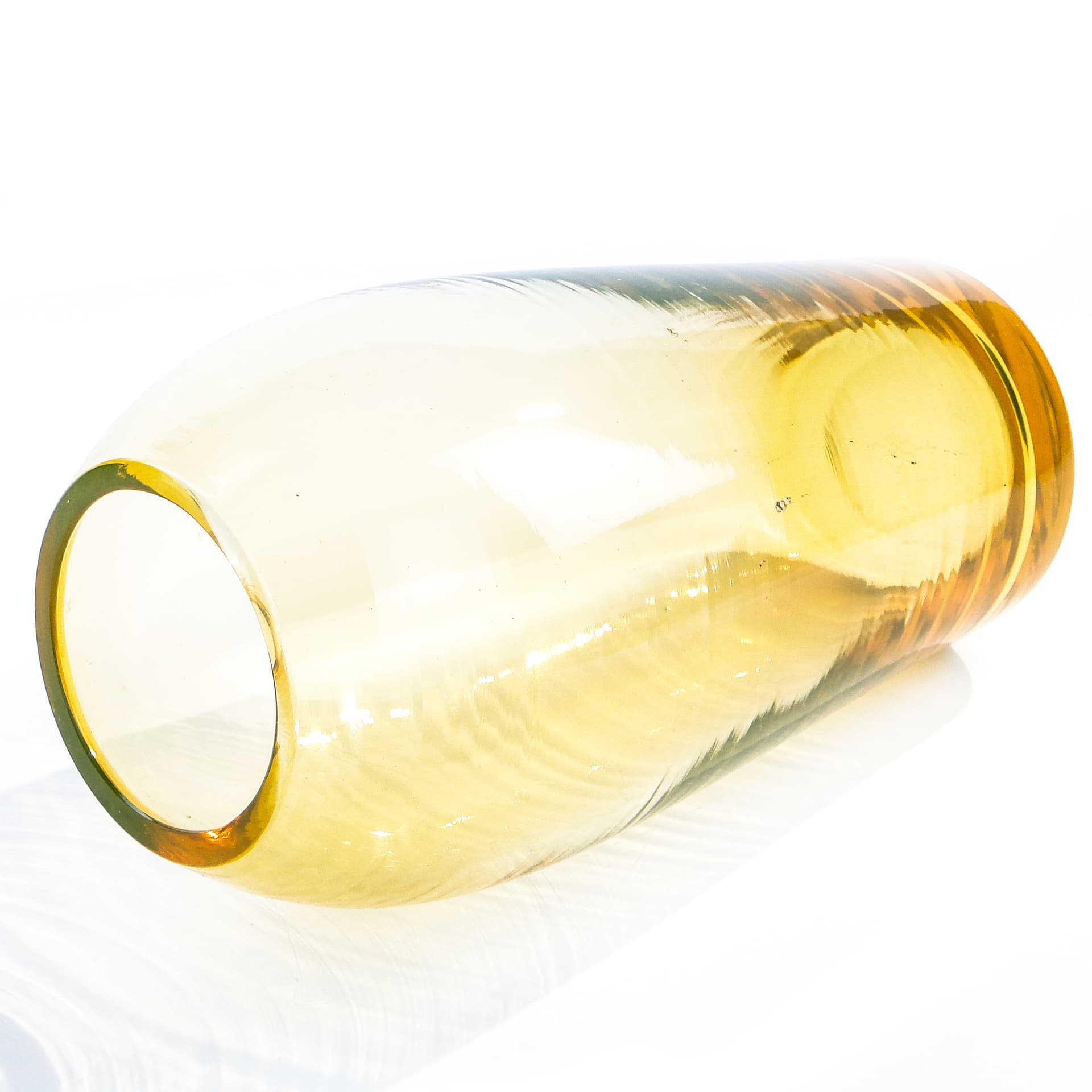 Wazon Modernizm, szkło uranowe, Moser, Czechosłowacja, lata 30. - 97458