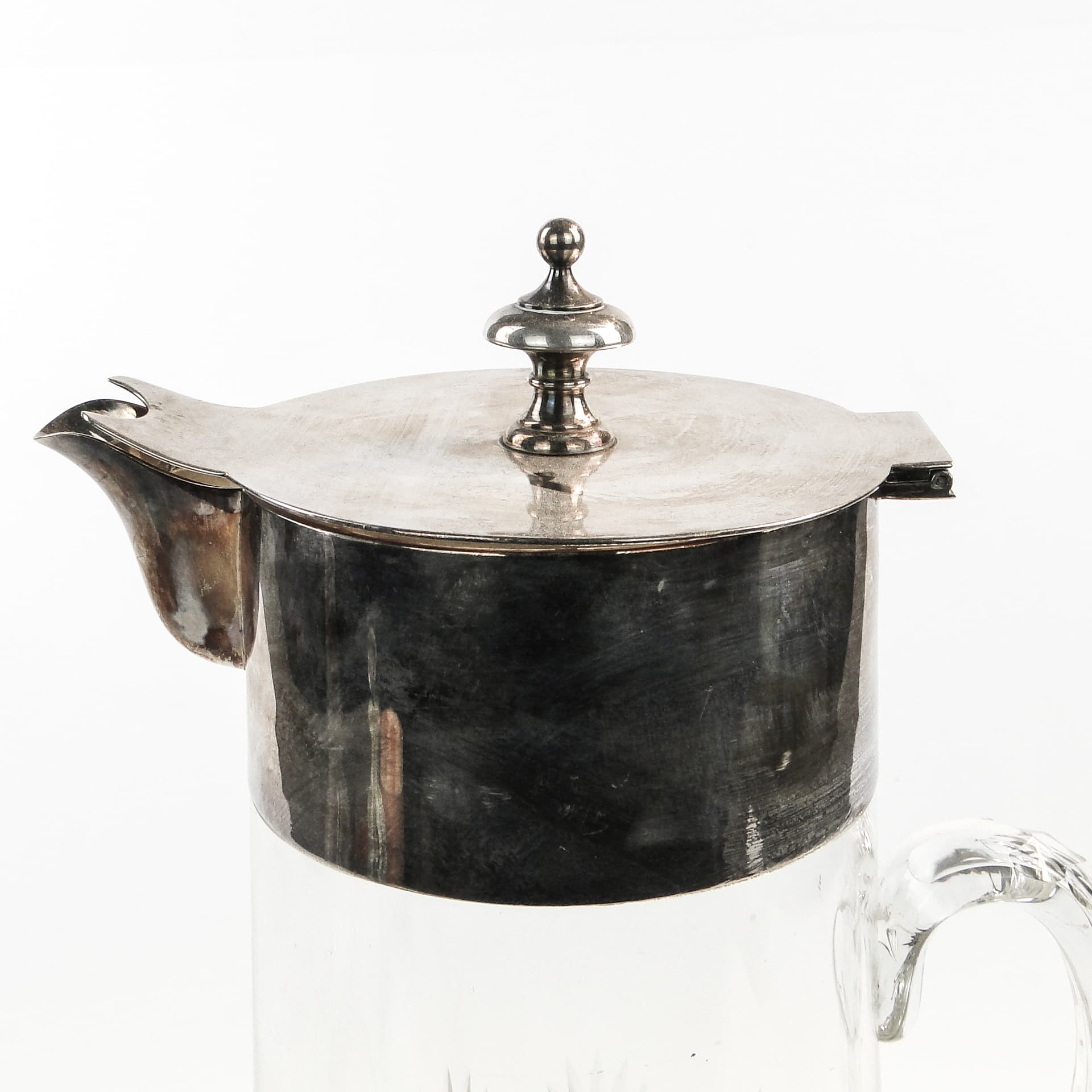 Dzban na wino Art Deco, szkło transparentne, Niemcy, lata 20. - 97505