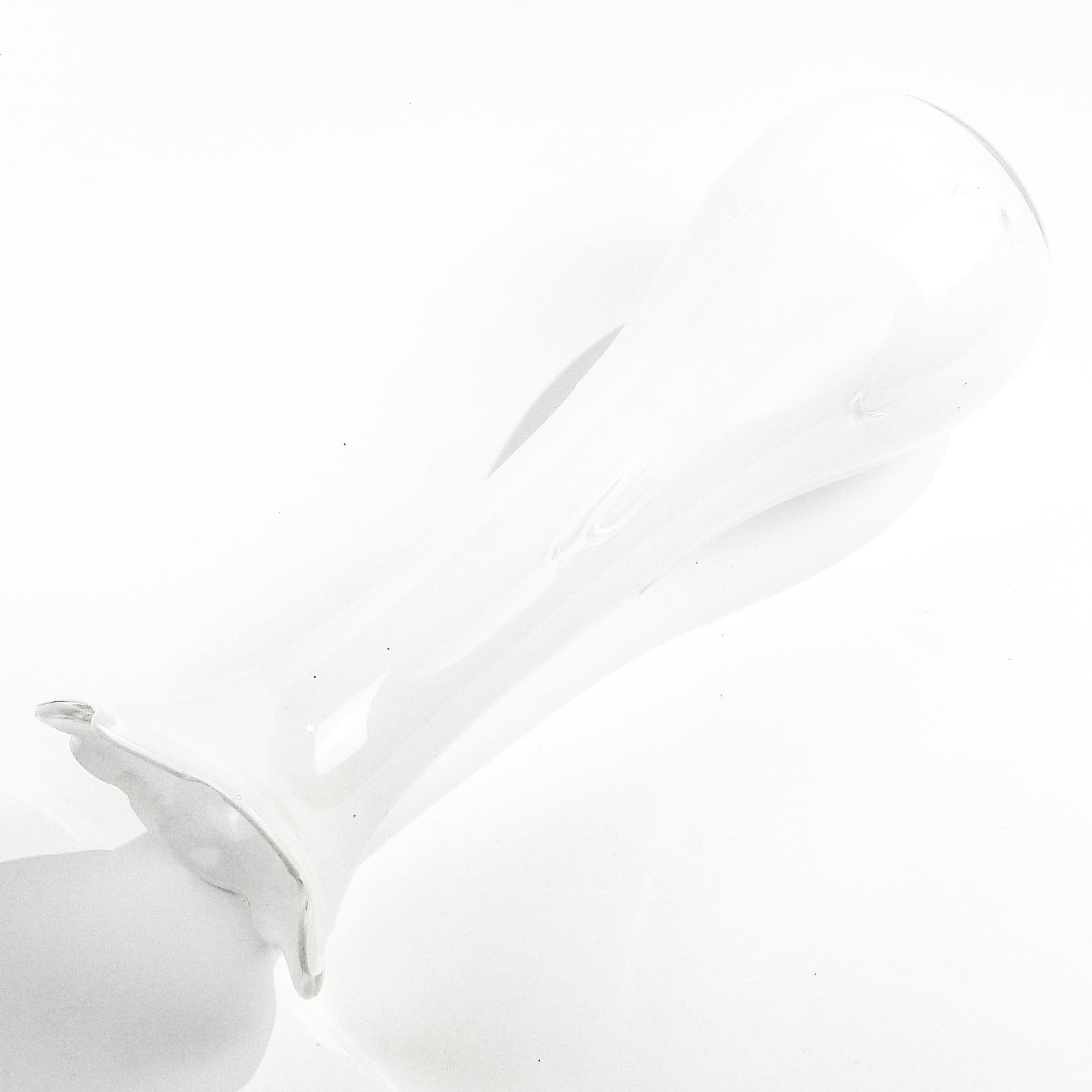 Wazon mid-century modern, szkło ivory white, Polska, lata 70. - 97535