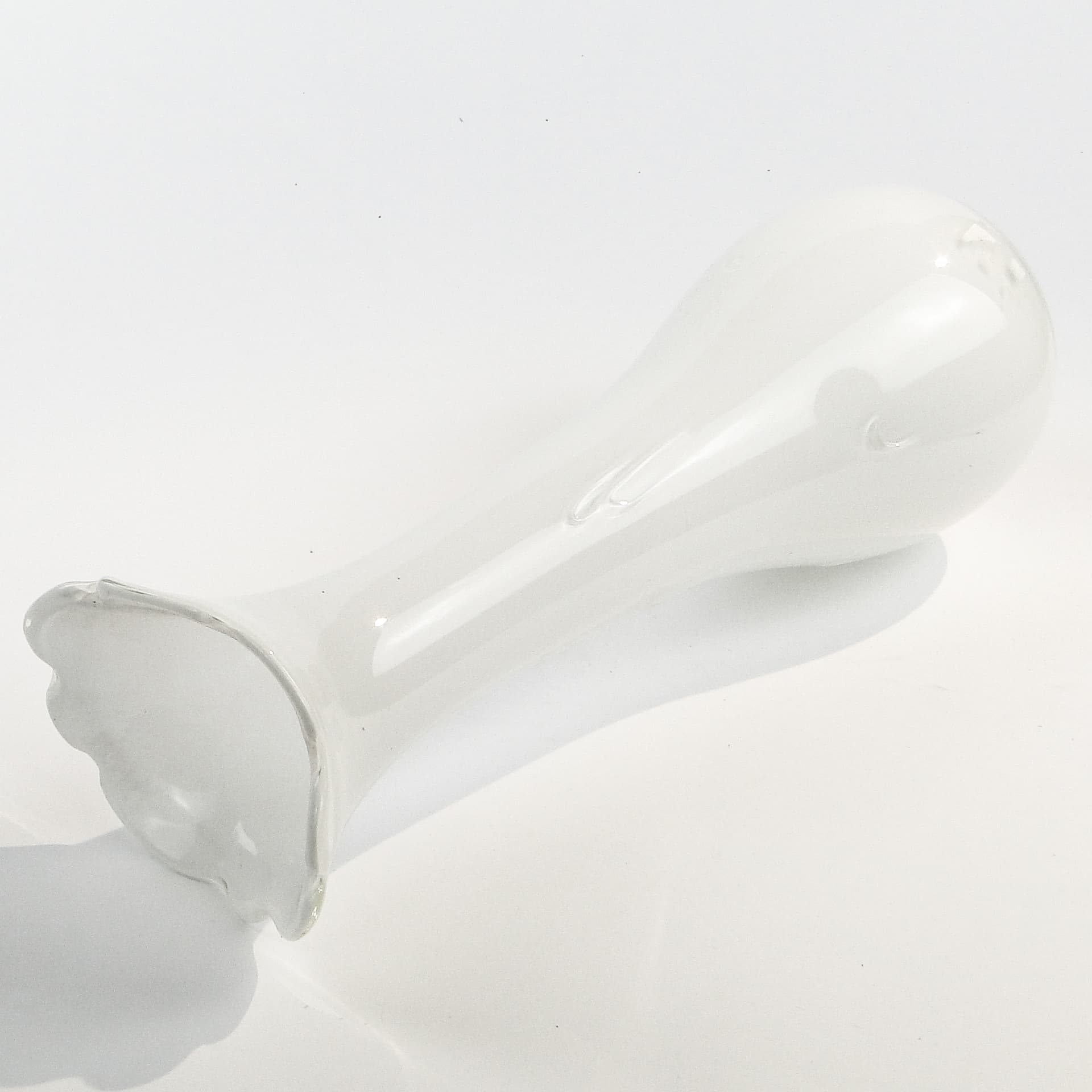 Wazon mid-century modern, szkło ivory white, Polska, lata 70. - 97537