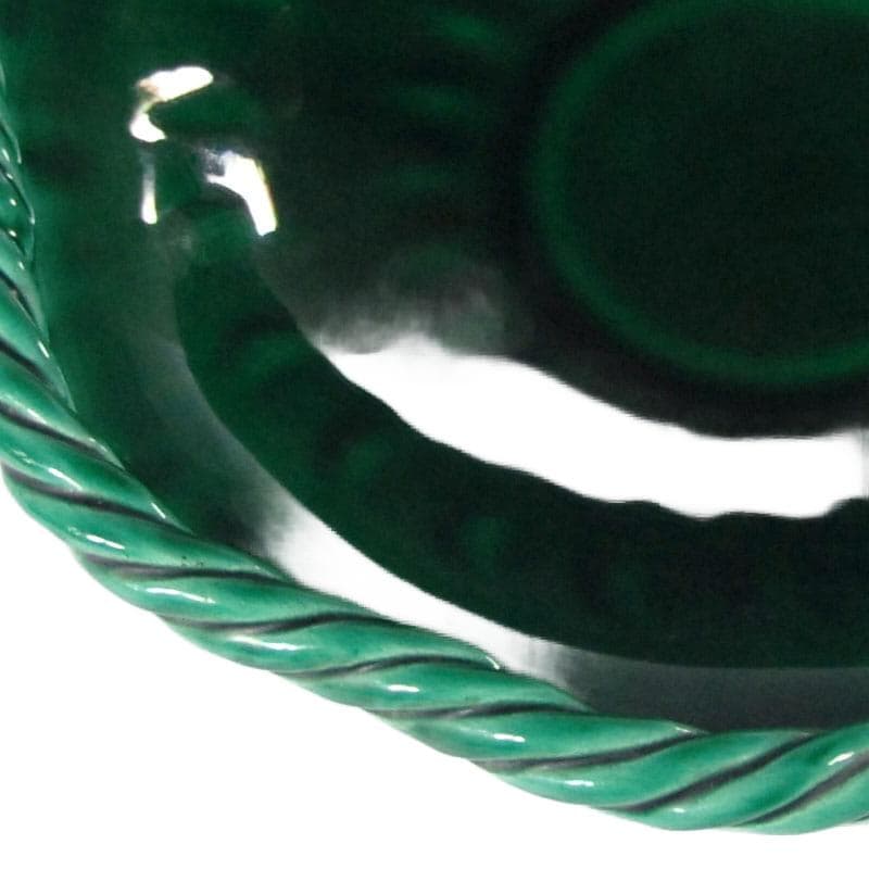 Szmaragdowa misa ceramiczna, Vallauris, Francja, lata 50. - 7090