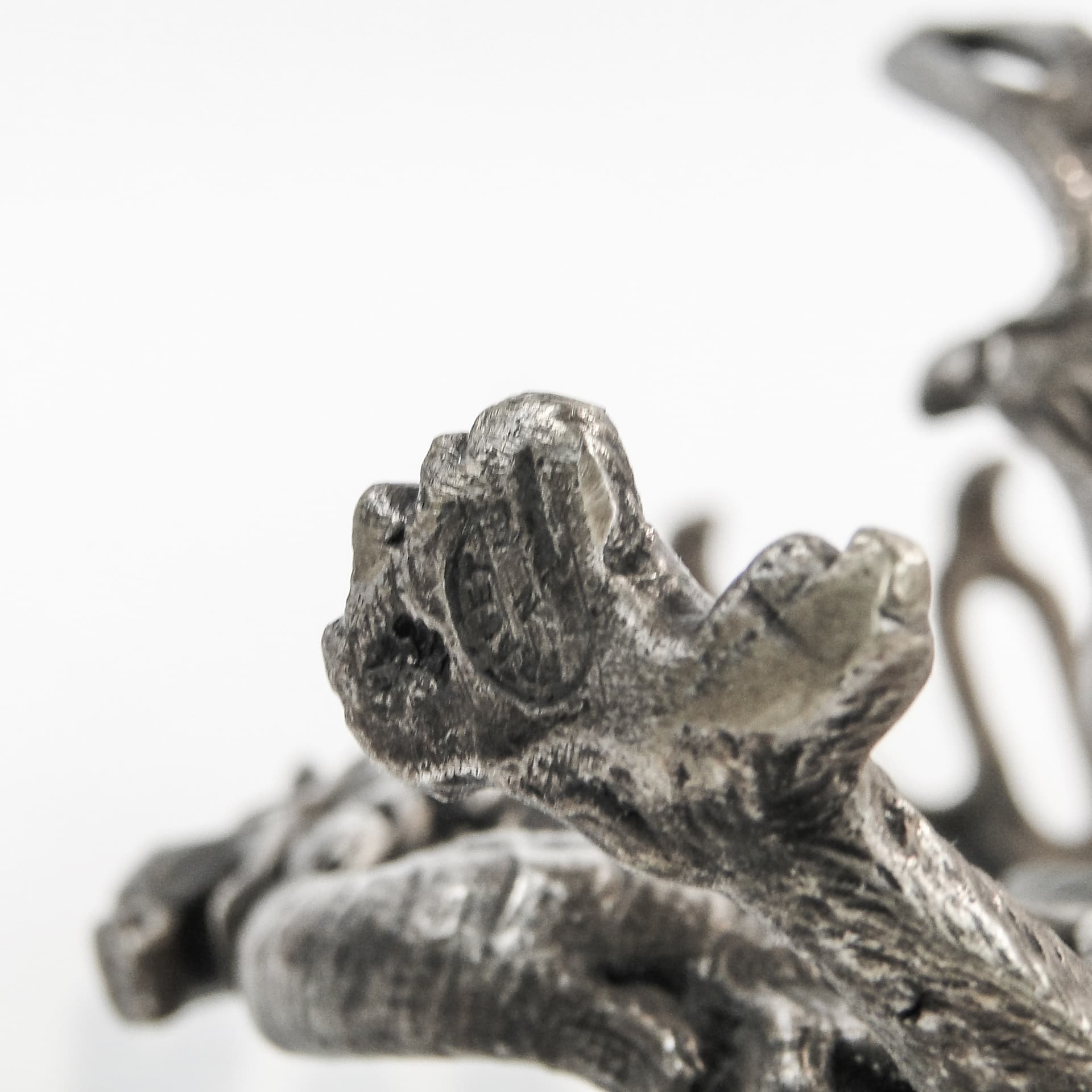 Stojak na nożyki do owoców, Art Nouveau, mosiądz srebrzony, Fraget, Polska, XIX w. - 97594