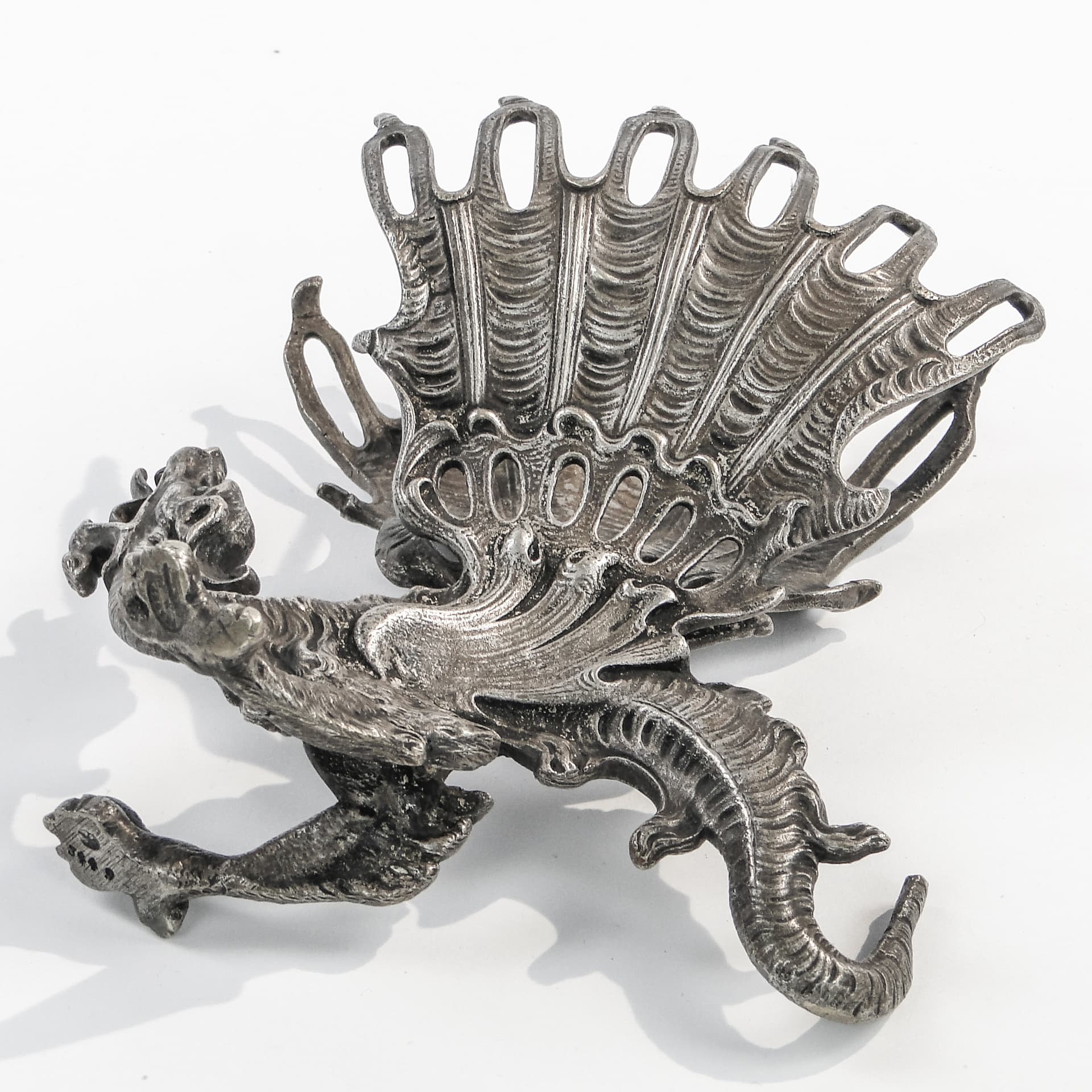 Stojak na nożyki do owoców, Art Nouveau, mosiądz srebrzony, Fraget, Polska, XIX w. - 97592