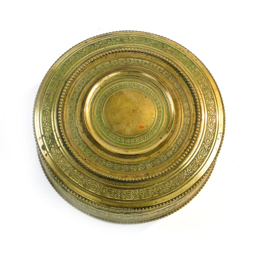 Bonbonniere, Art Nouveau / Art Deco, bronze, Bracia Łopieńscy, Poland, 1920s.