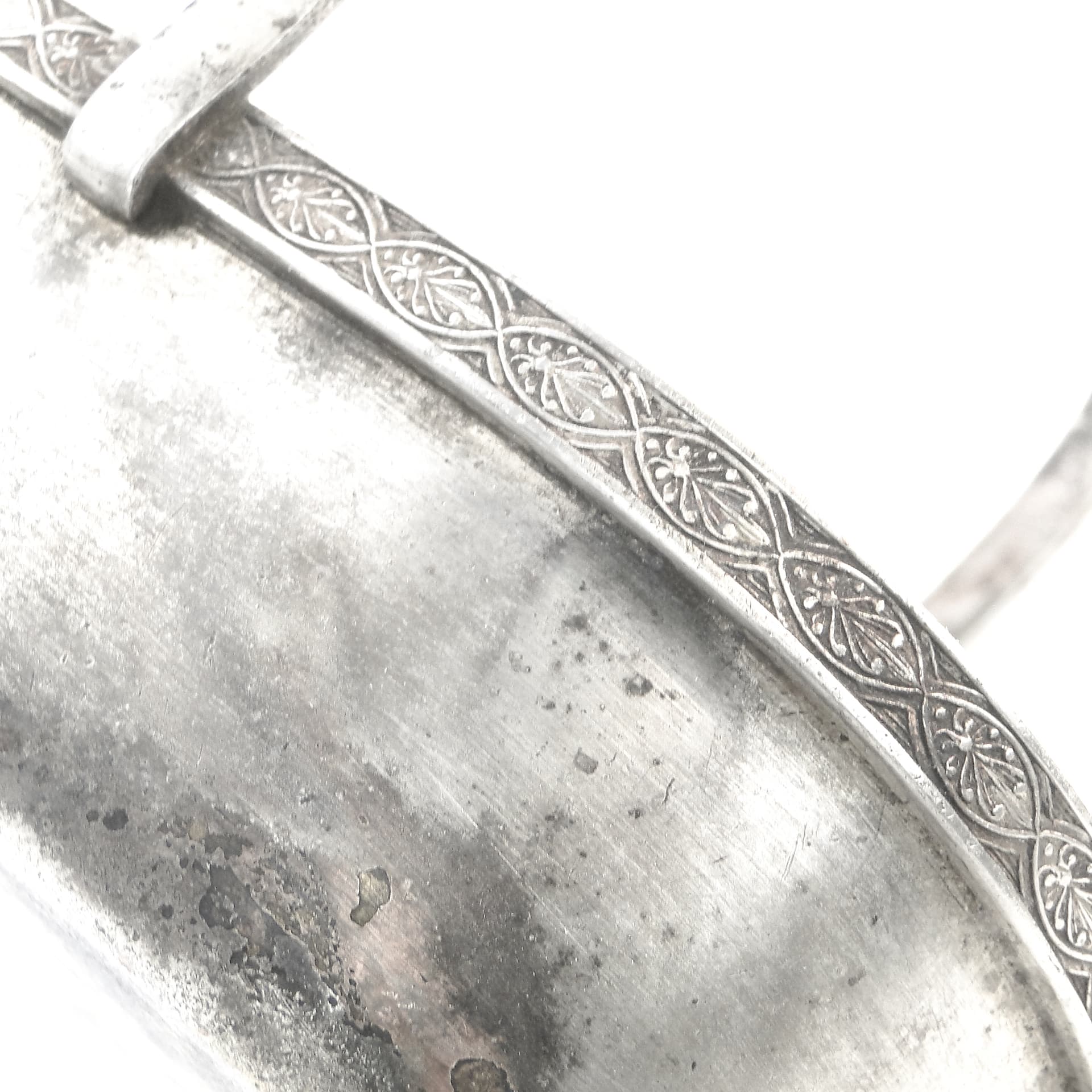 Kosz na bakalie Art Deco, metal platerowany srebrem, Norblin, Polska, lata 30. - 97630