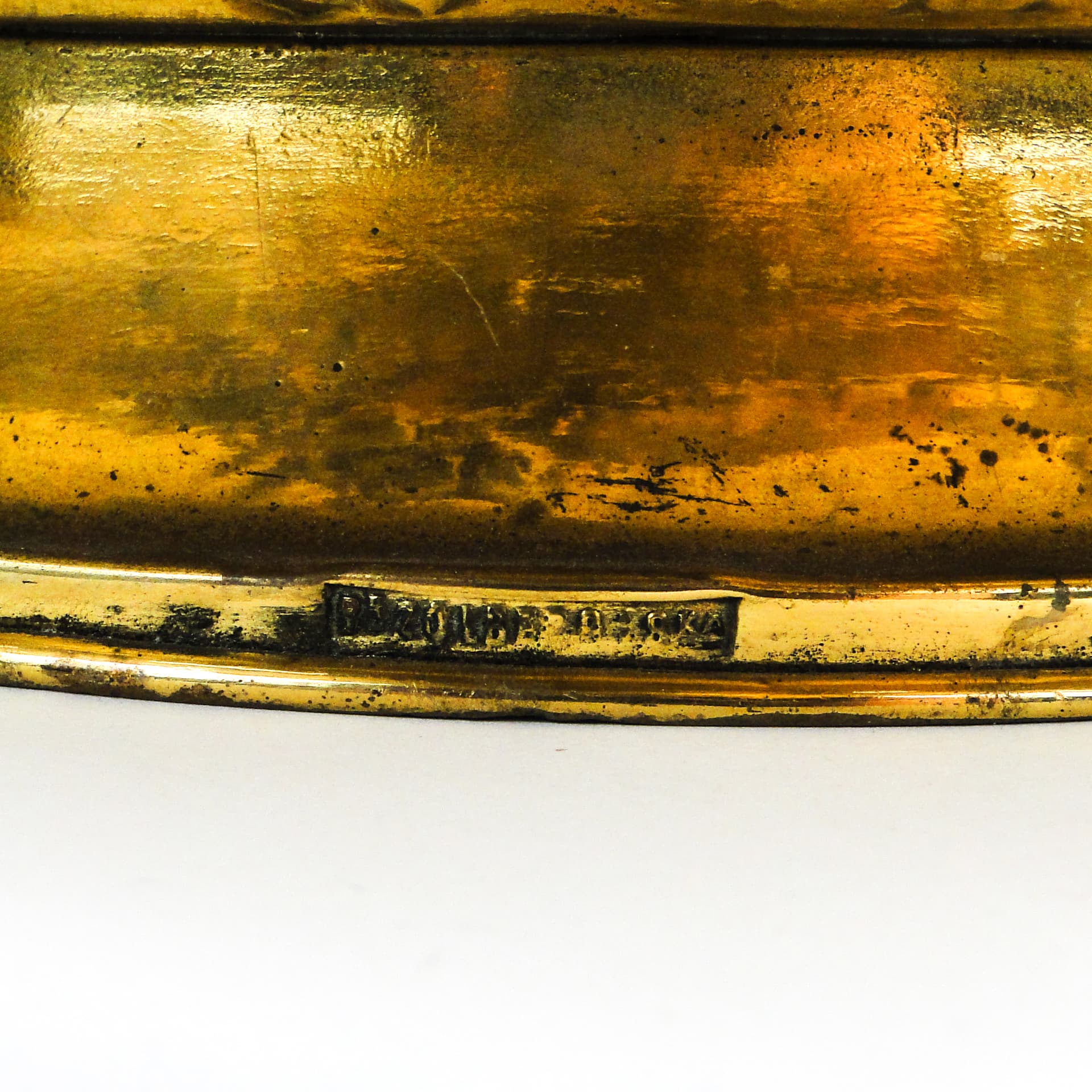 Art Nouveau platter, gilded brass, Bracia Zolberg, Poland, 19th c. - 97663