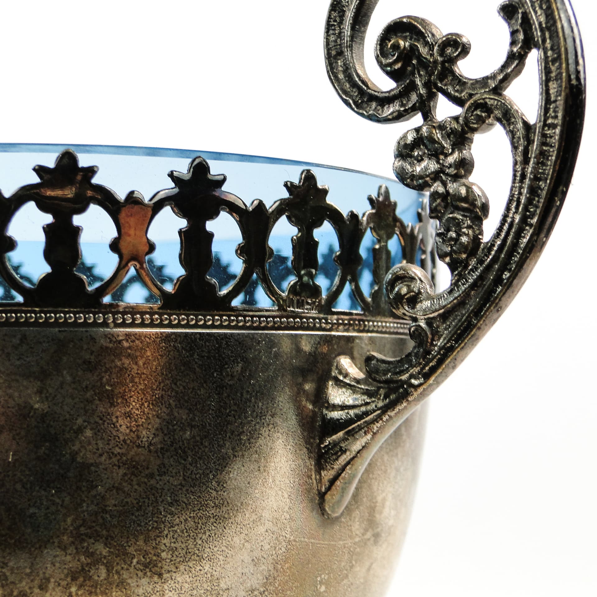 Cukiernica, Art Nouveau, mosiądz srebrzony, WMF, Niemcy, lata 1900 - 97672