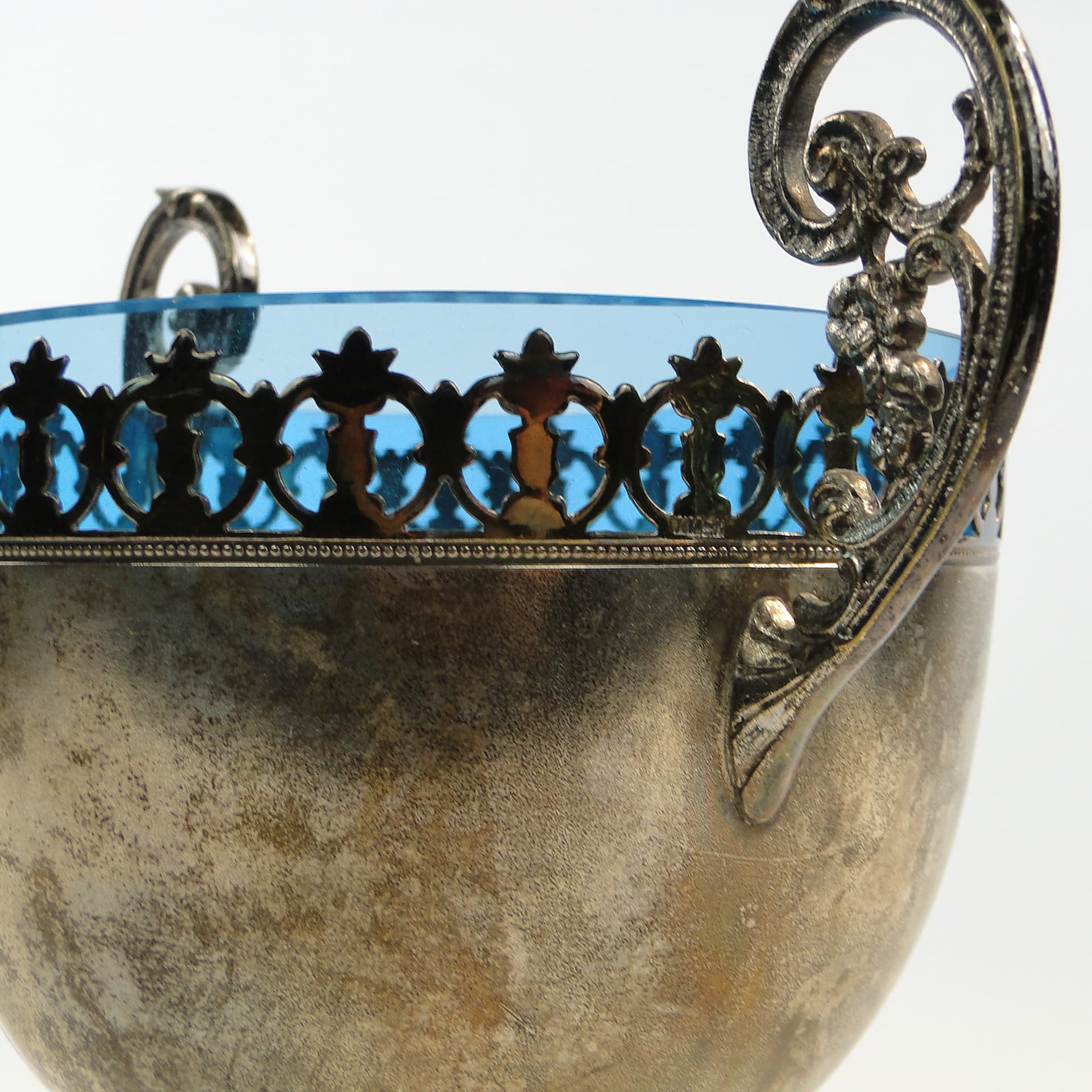 Cukiernica, Art Nouveau, mosiądz srebrzony, WMF, Niemcy, lata 1900 - 97678