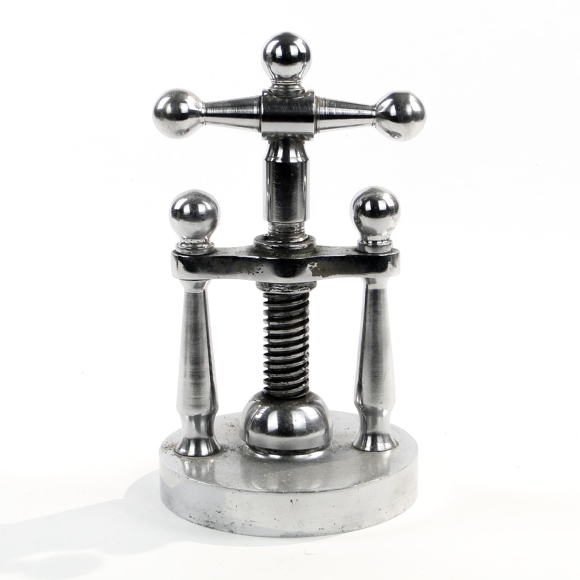 Dziadek do orzechów Art Deco, mosiądz chromowany, Niemcy, lata 30.