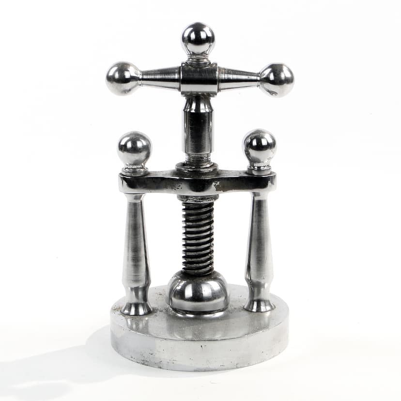 Dziadek do orzechów Art Deco, mosiądz chromowany, Niemcy, lata 30.