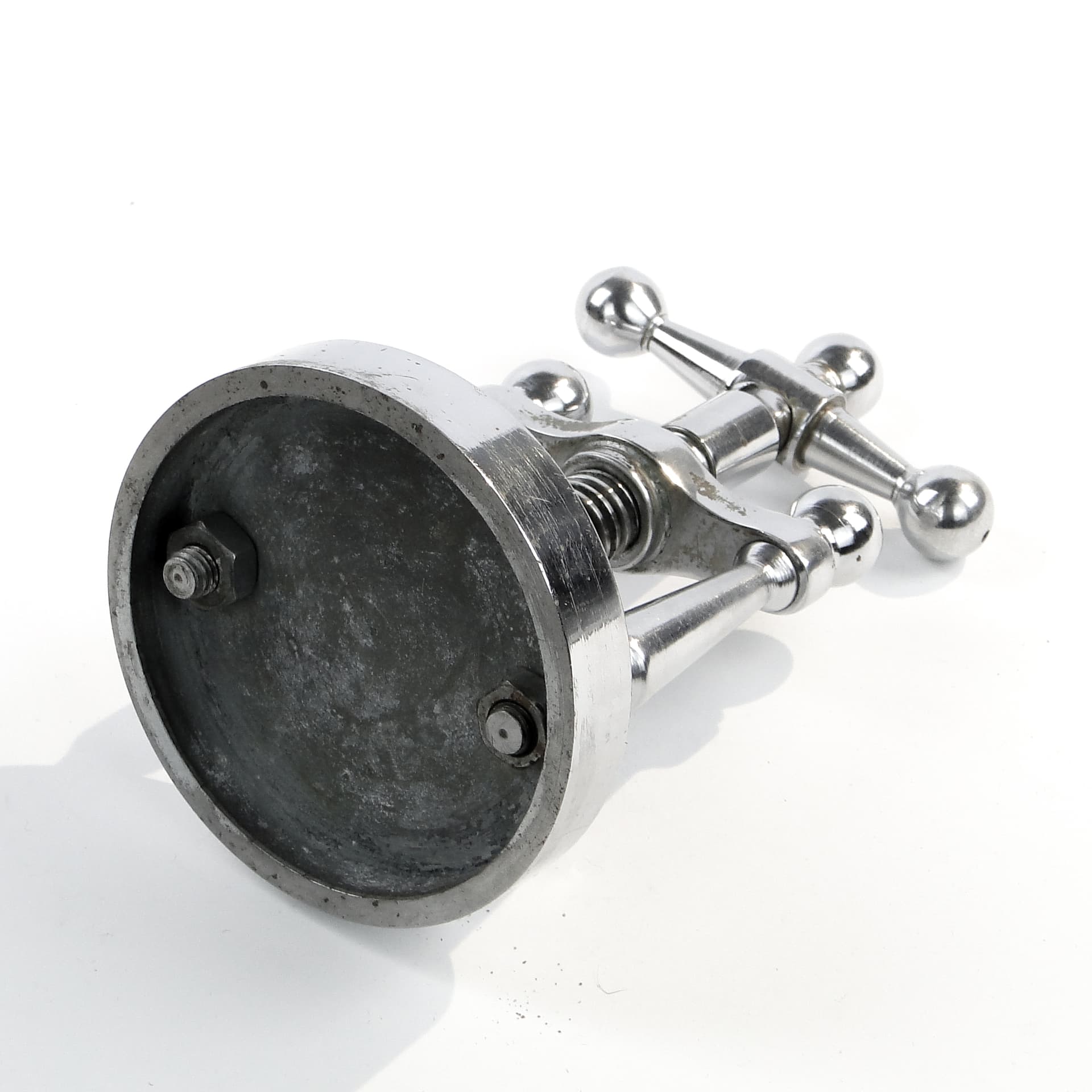 Dziadek do orzechów Art Deco, mosiądz chromowany, Niemcy, lata 30. - 97685