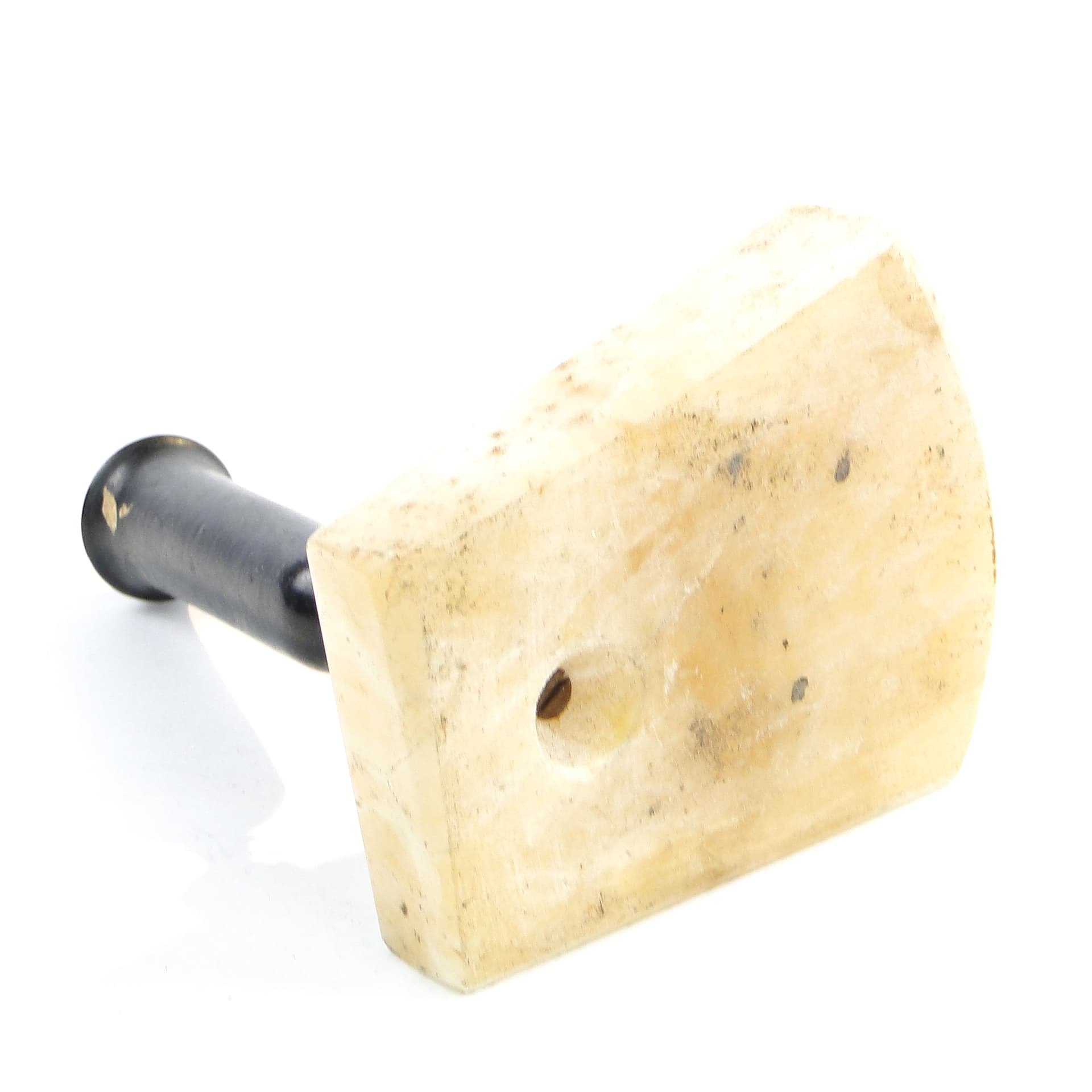 Stojak na pióra, art déco, marmur beżowy, metal czarny, Niemcy, lata 30. - 97701