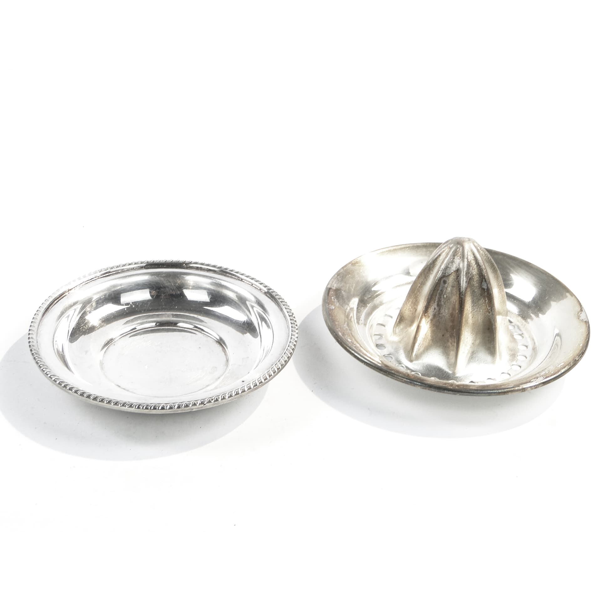 Wyciskarka do cytryn, mid-century modern, mosiądz srebrzony, Wielka Brytania, lata 50. - 97725