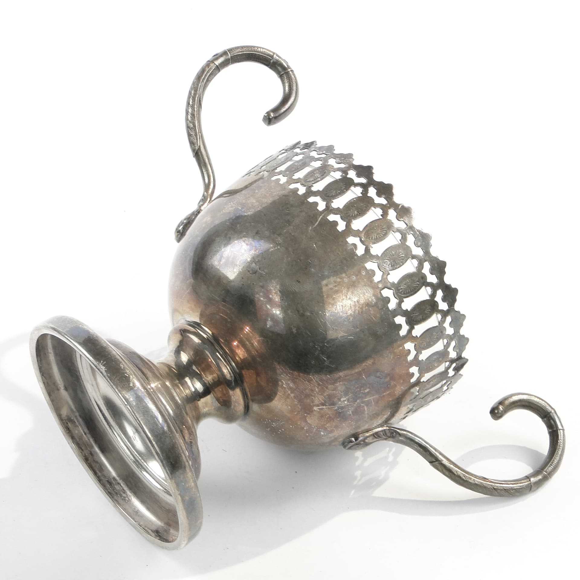 Cukiernica, Art Nouveau, mosiądz srebrzony, WMF, Niemcy, początek XX w. - 97757