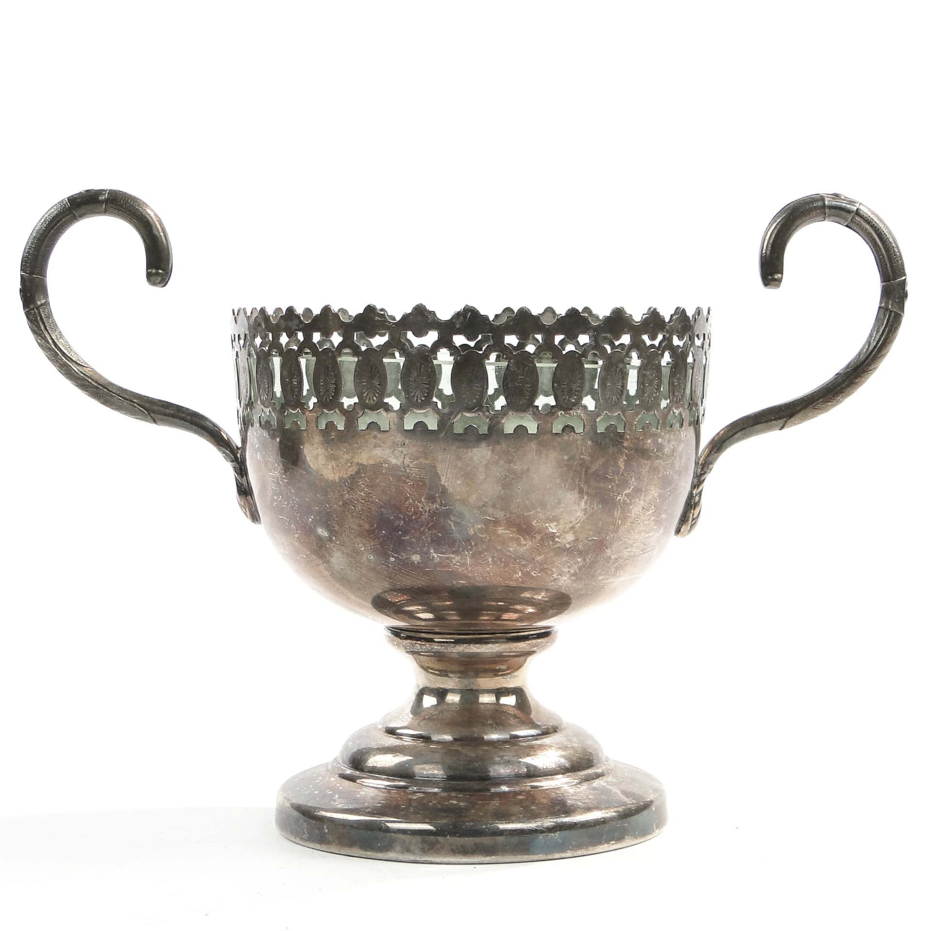 Cukiernica, Art Nouveau, mosiądz srebrzony, WMF, Niemcy, początek XX w.