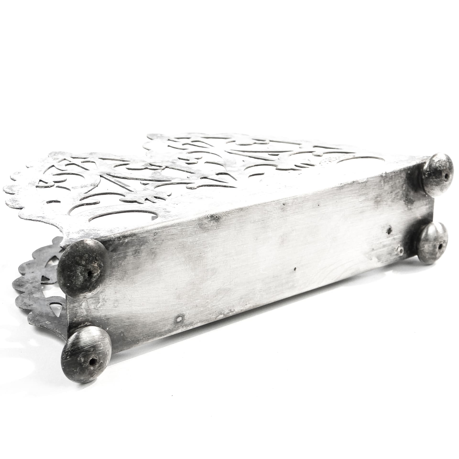 Art Deco napkin holder, silver-plated brass, Germany, 1950s. - 97784