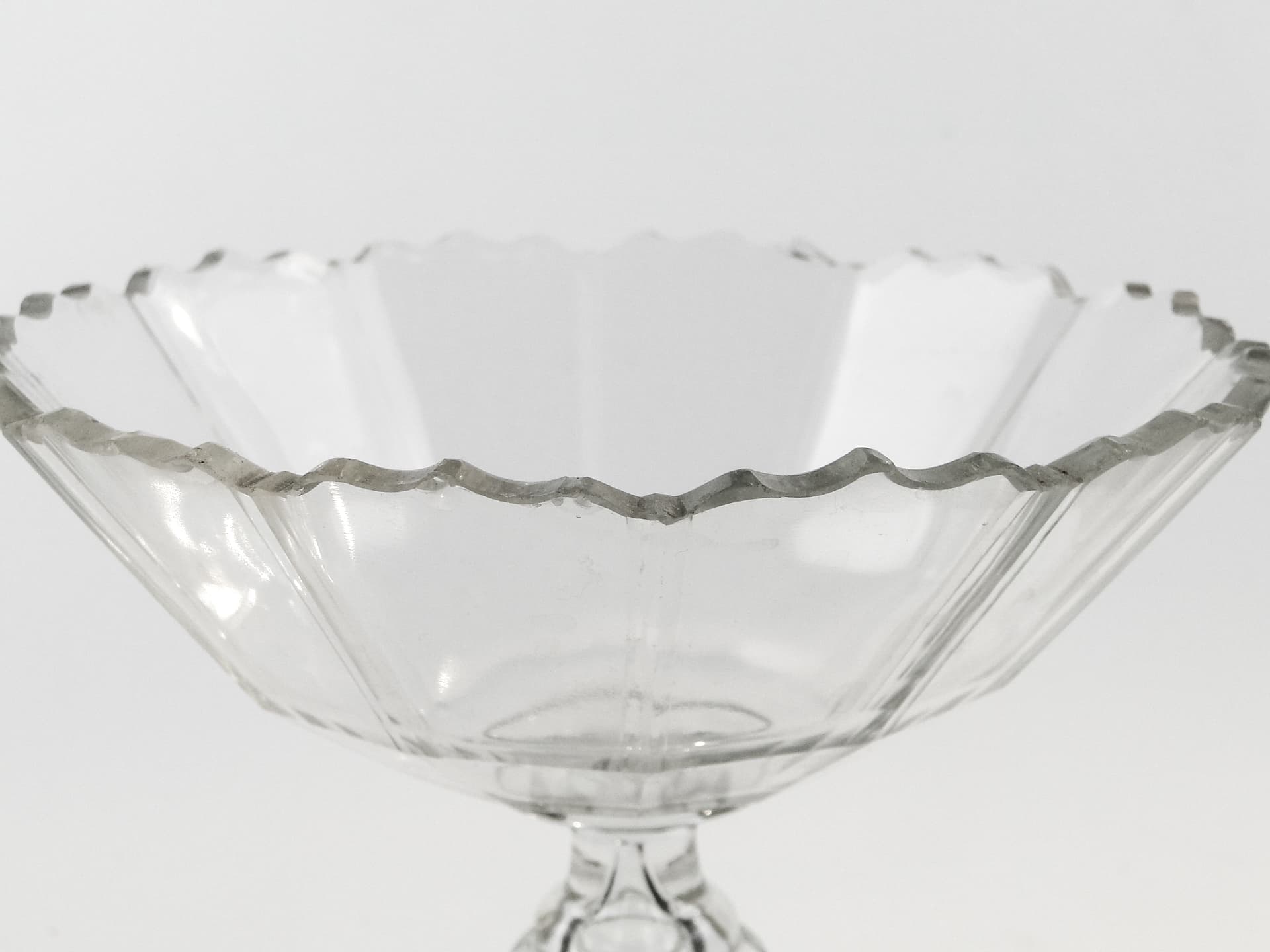 Biedermeier compote, transparent crystal, Czech Republic, 19th c. - 97814