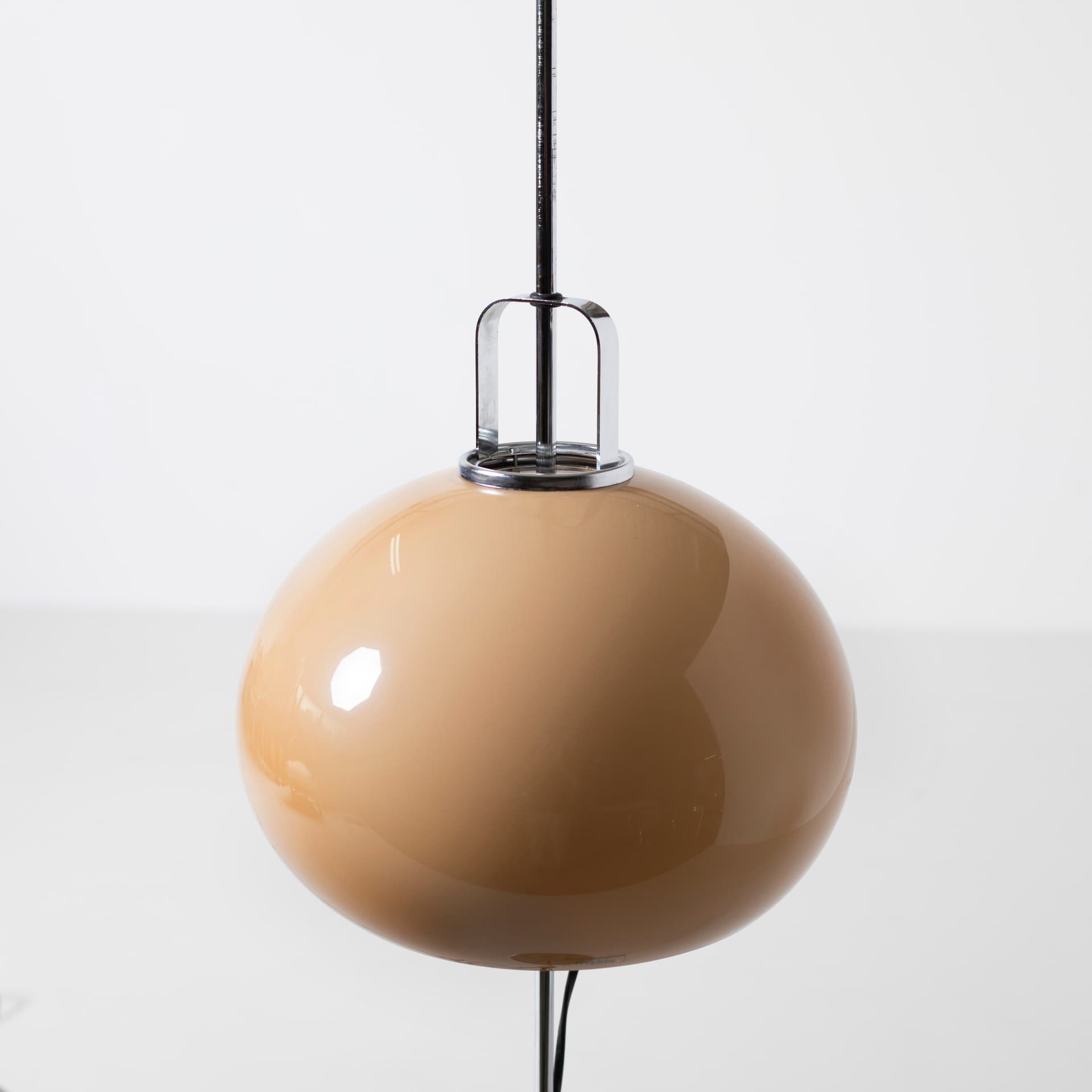 Lampa podłogowa Lucerna, pleksi brązowy, stal chromowana, proj. L. Massoni, Słowenia, lata 70. - 94418