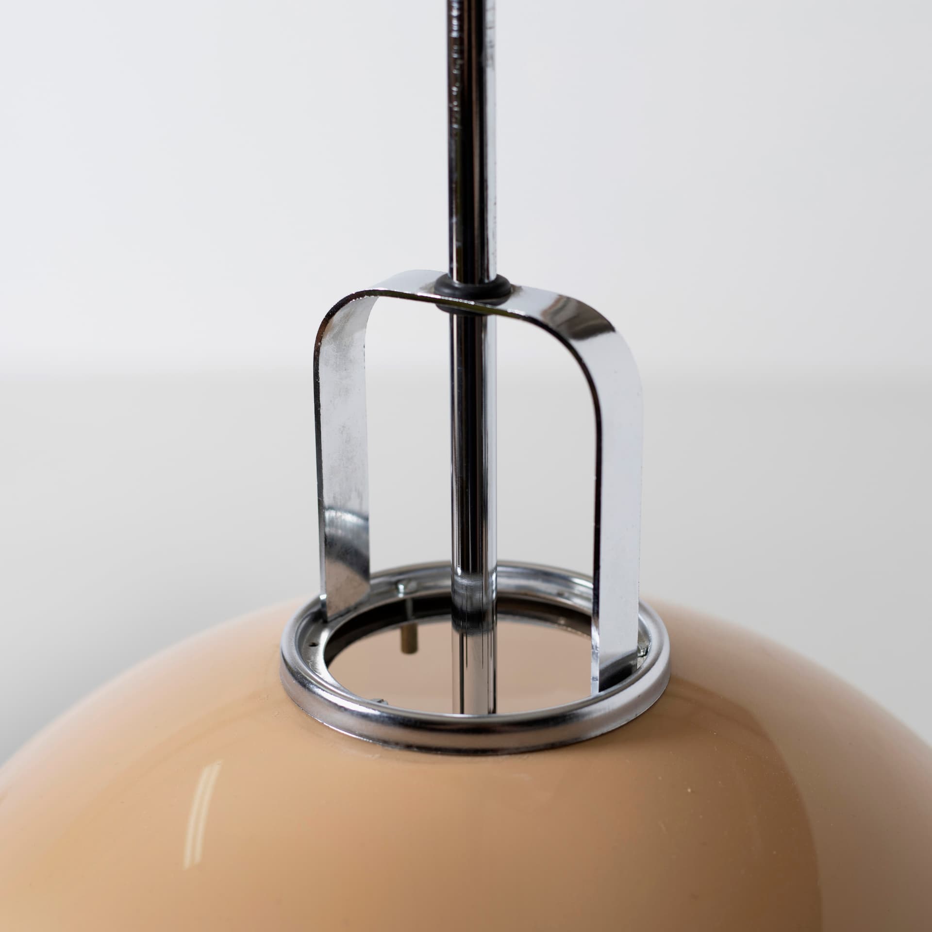 Lampa podłogowa Lucerna, pleksi brązowy, stal chromowana, proj. L. Massoni, Słowenia, lata 70. - 94419