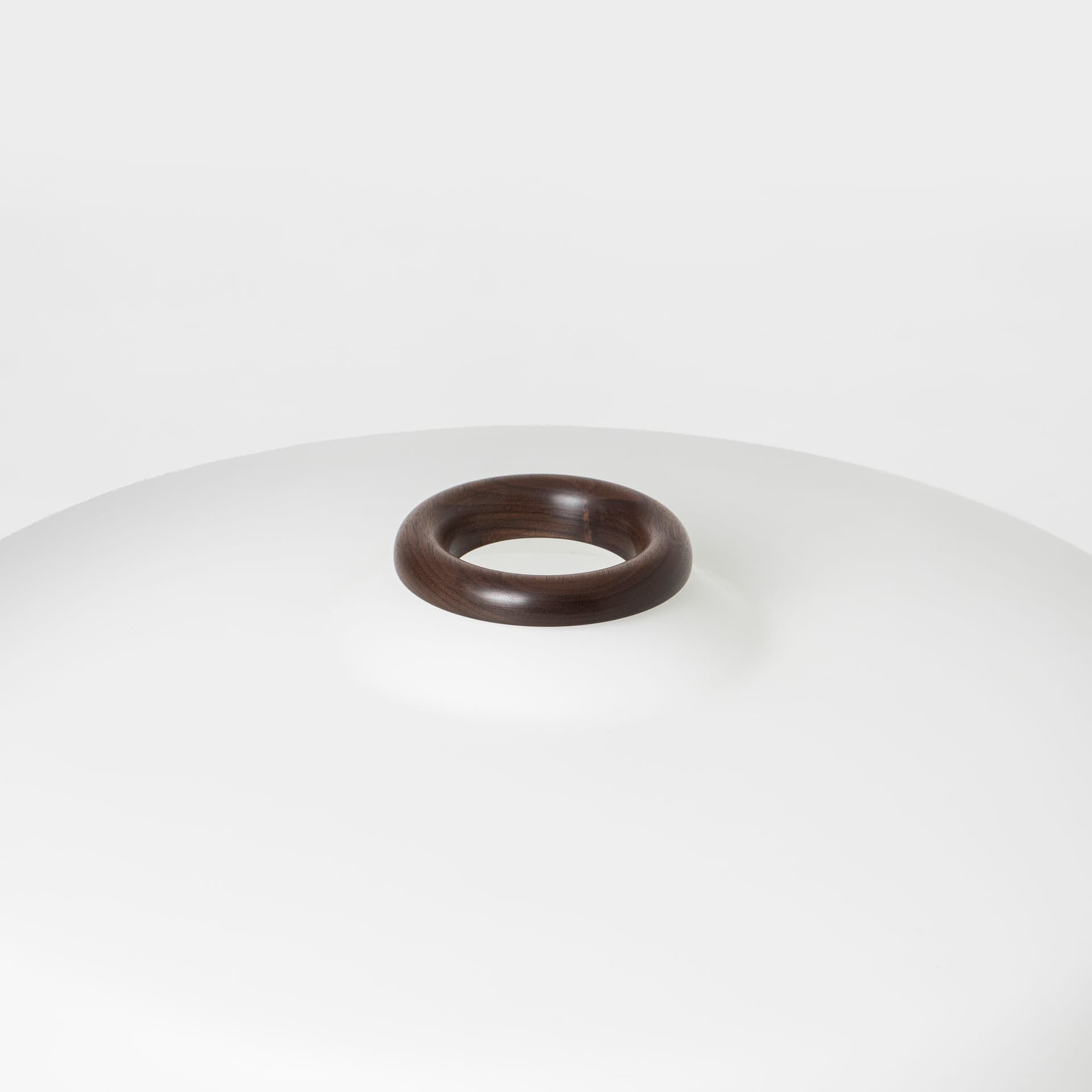 Floor lamp ULUV, white glass, walnut, Valasske Mezirici, Czechoslovakia, 1960s. - 94462