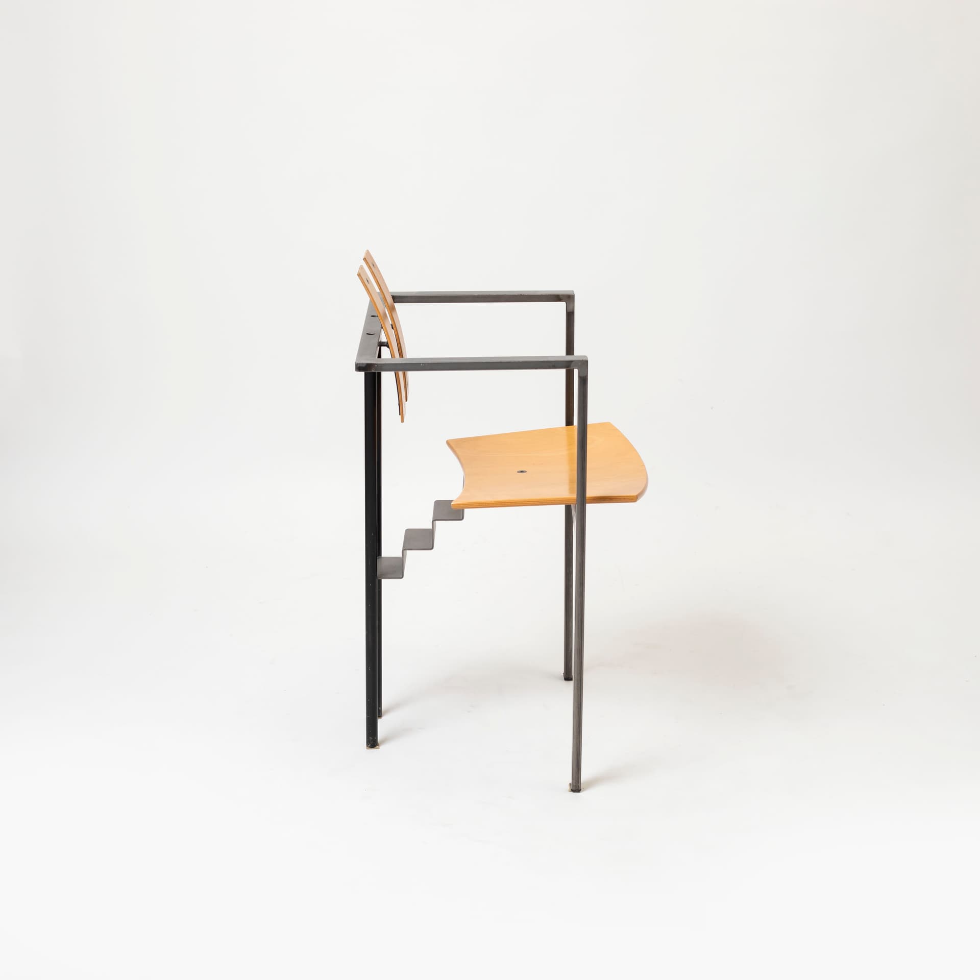 Krzesło Trix, stal nierdzewna, sklejka brązowy jasny, proj. K.-F. Förster, Niemcy, lata 80. - 95494