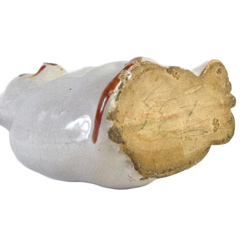 Kremowobiały ceramiczny kot skarbonka, Staffordshire, Anglia, XVIII/XIX w. - 7134