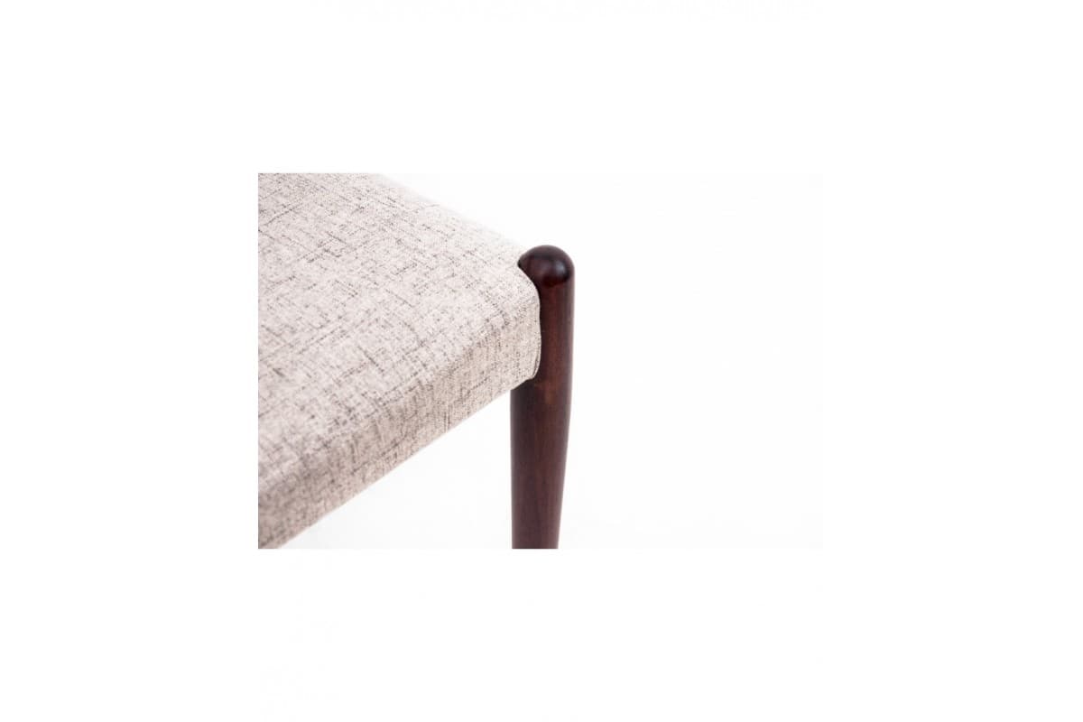 Dark Wooden Round Dining Table with Chairs, by Bernhard Pedersen & Son, Denmark, 1960s - 58183