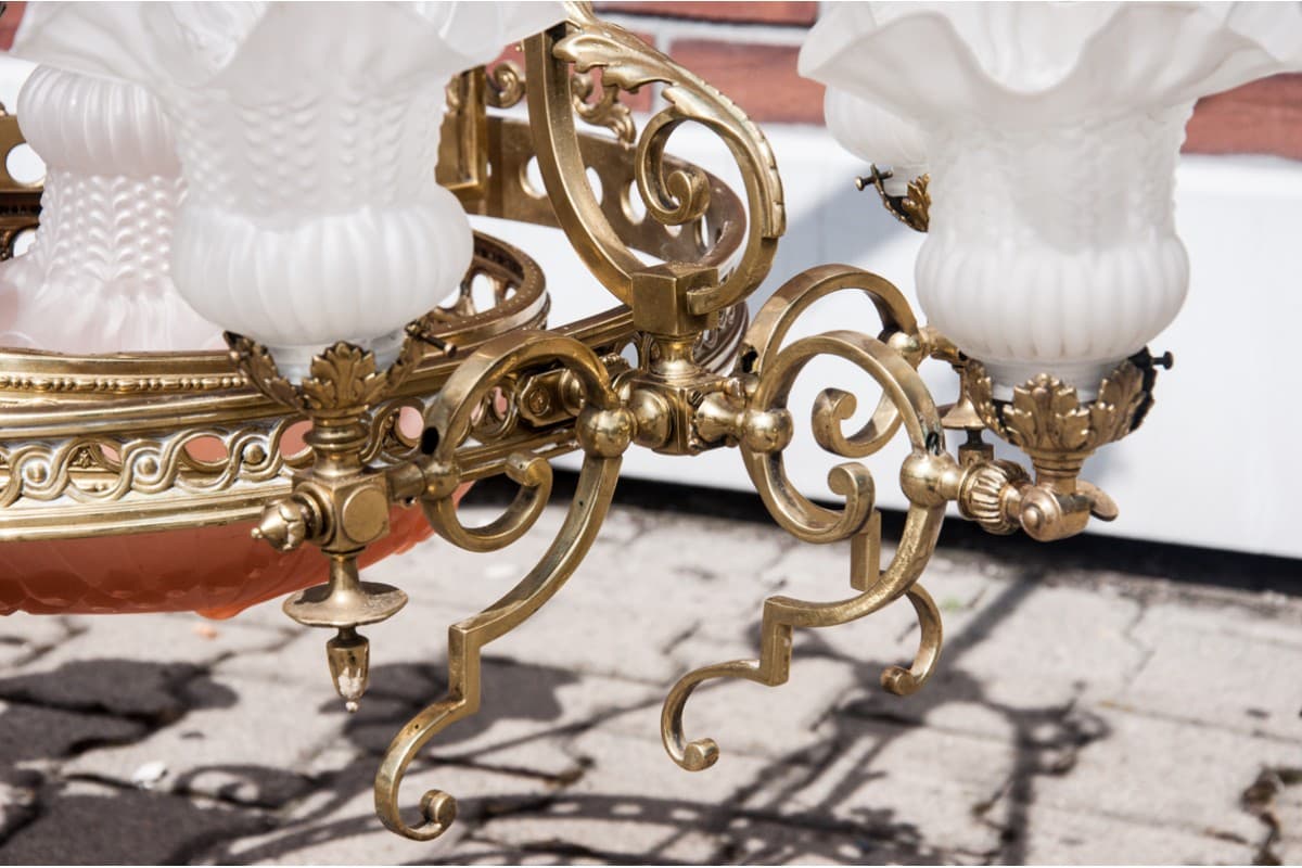 Mosiężny żyrandol, Europa Zachodnia, lata 50. - 57822