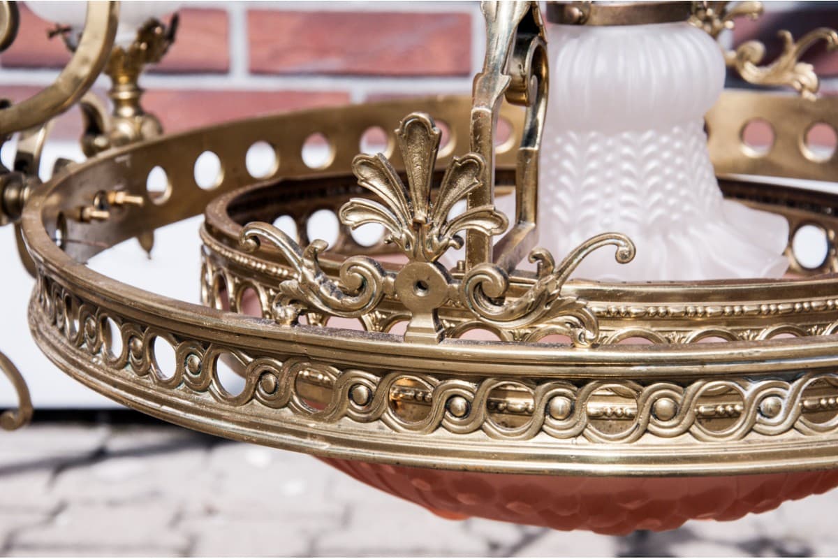 Mosiężny żyrandol, Europa Zachodnia, lata 50. - 57823