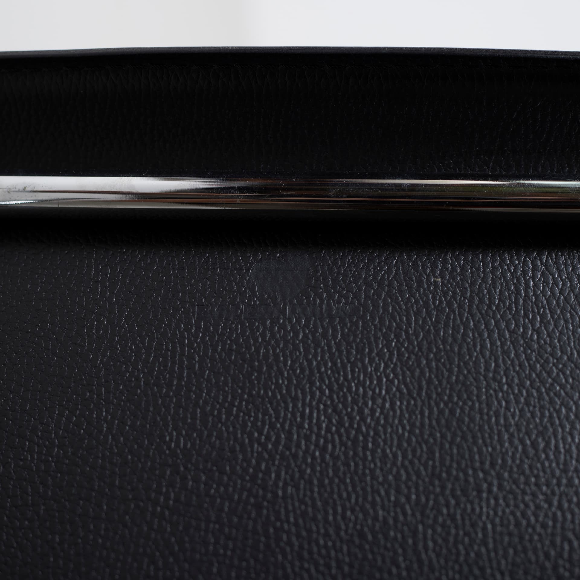 Komplet czterech krzeseł Francesca Spanish, skóra czarna, stal chromowana, proj. P. Starck, Baleri, Włochy, lata 80. - 96132